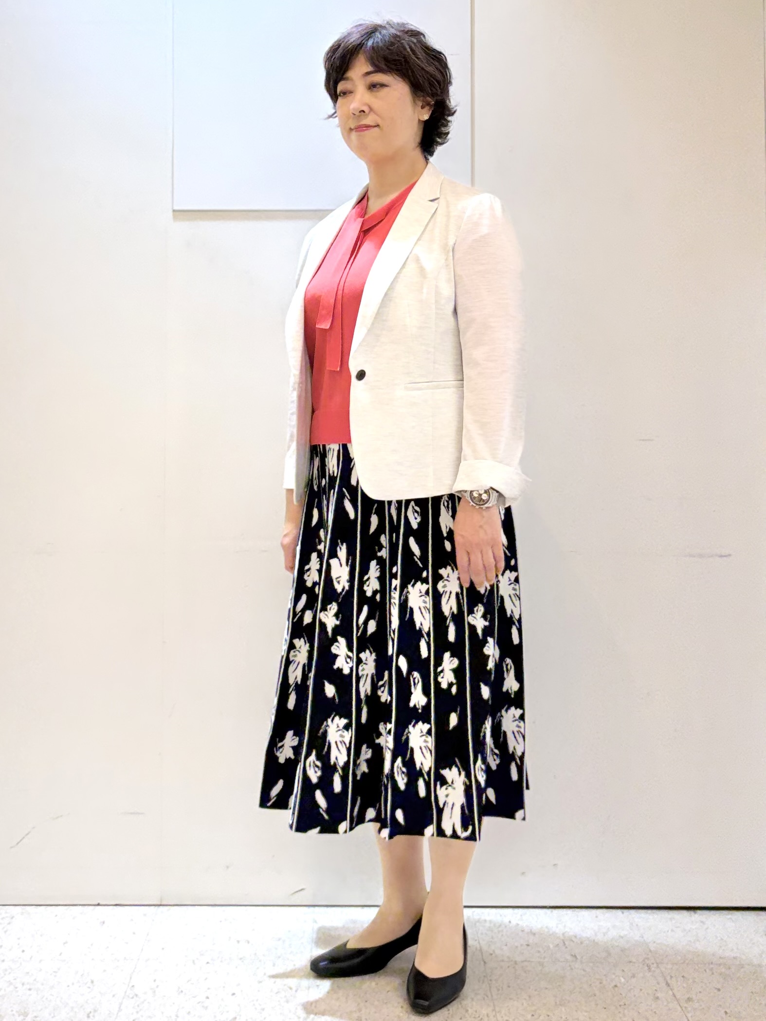 ヤスコさんの「Reflect｜【SS-4Lサイズ／UVカット／接触冷感】匠ジャケット／ベーシックテーラード」を使ったコーディネート