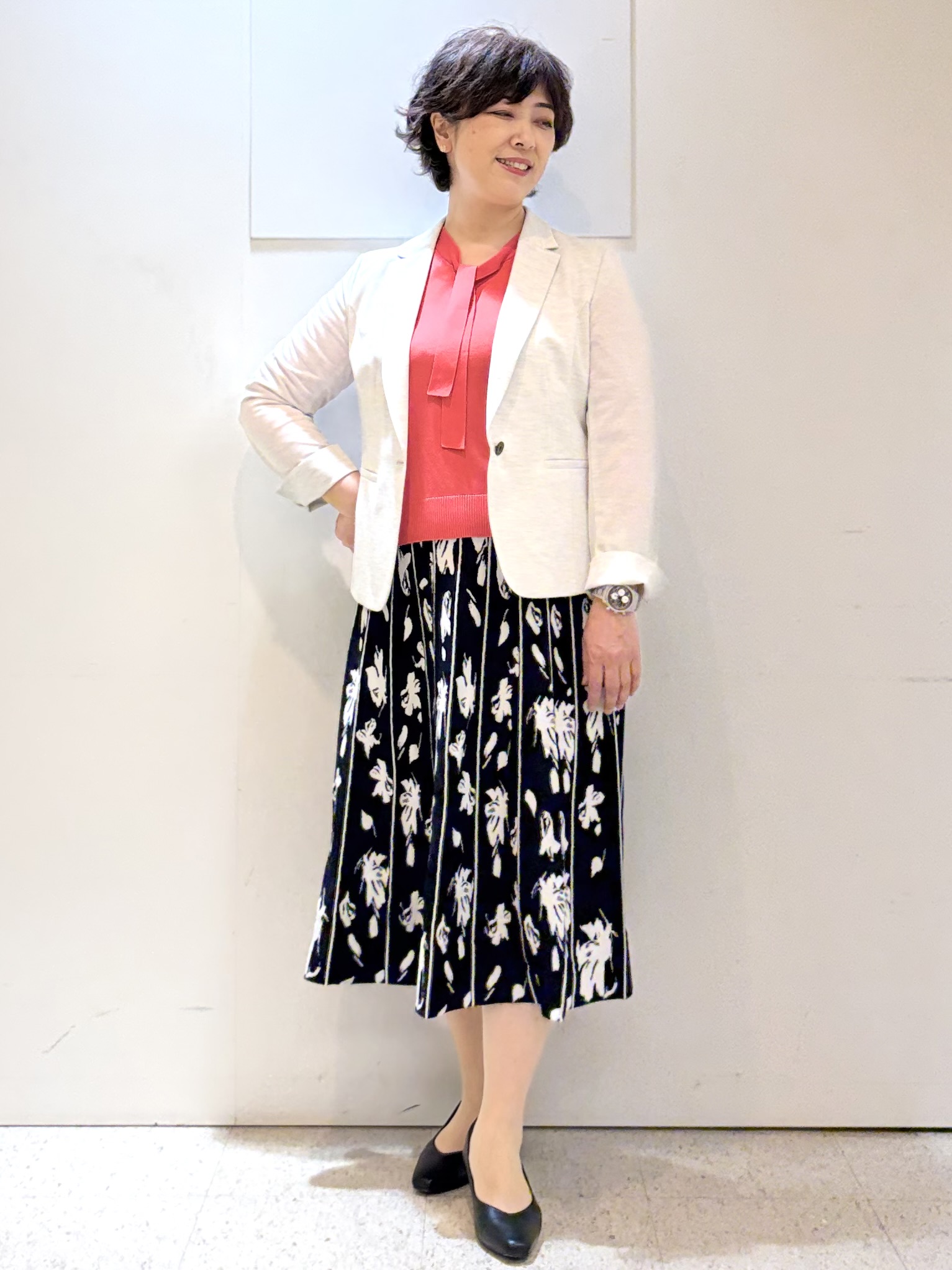 ヤスコさんの「Reflect｜【SS-4Lサイズ／UVカット／接触冷感】匠ジャケット／ベーシックテーラード」を使ったコーディネート