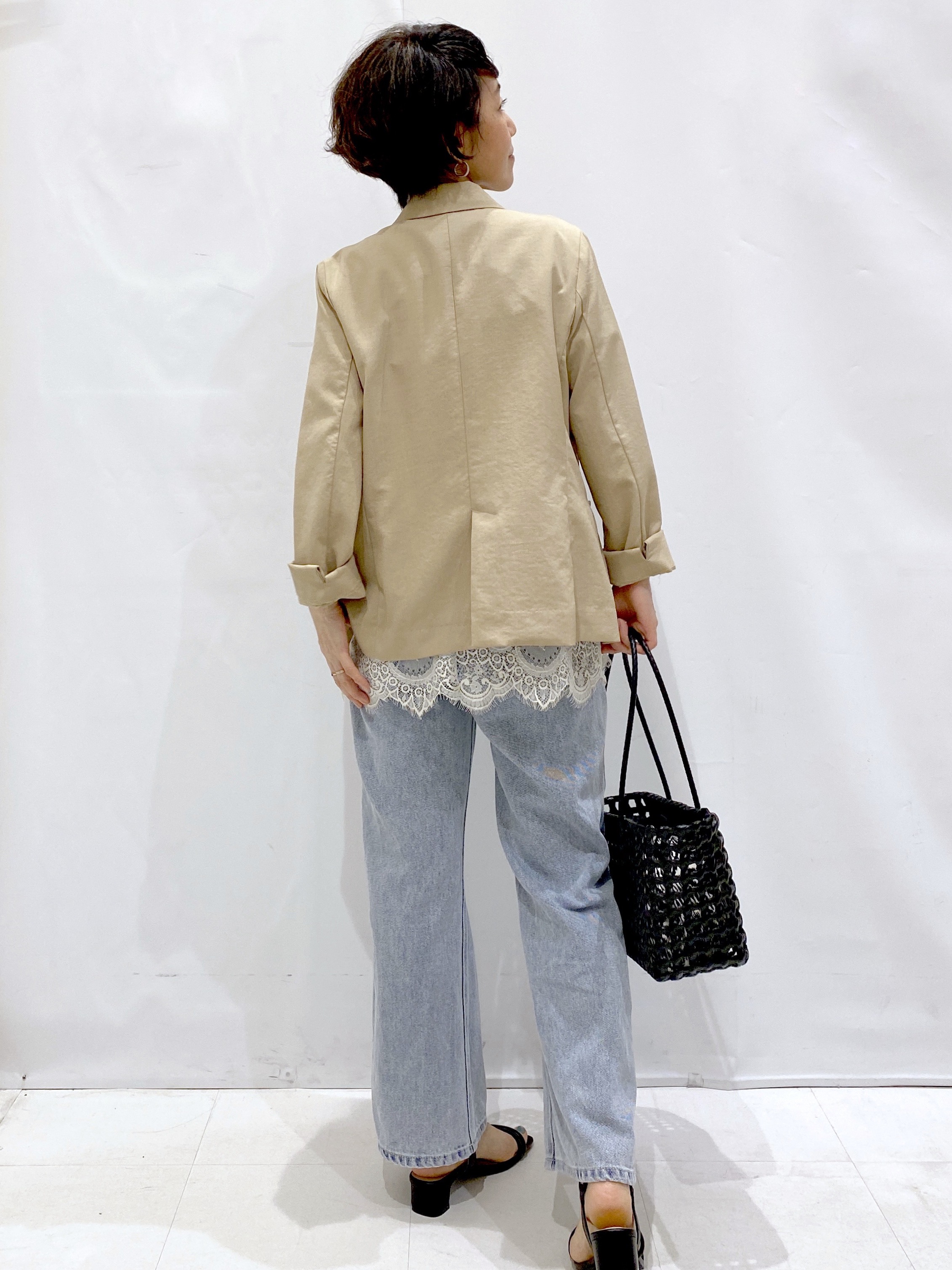 Bonさんの「OPAQUE.CLIP｜《再入荷》ダブルブレストテーラードジャケット【接触冷感／吸水速乾／イージーアイロン／防シワ／洗濯機O」を使ったコーディネート