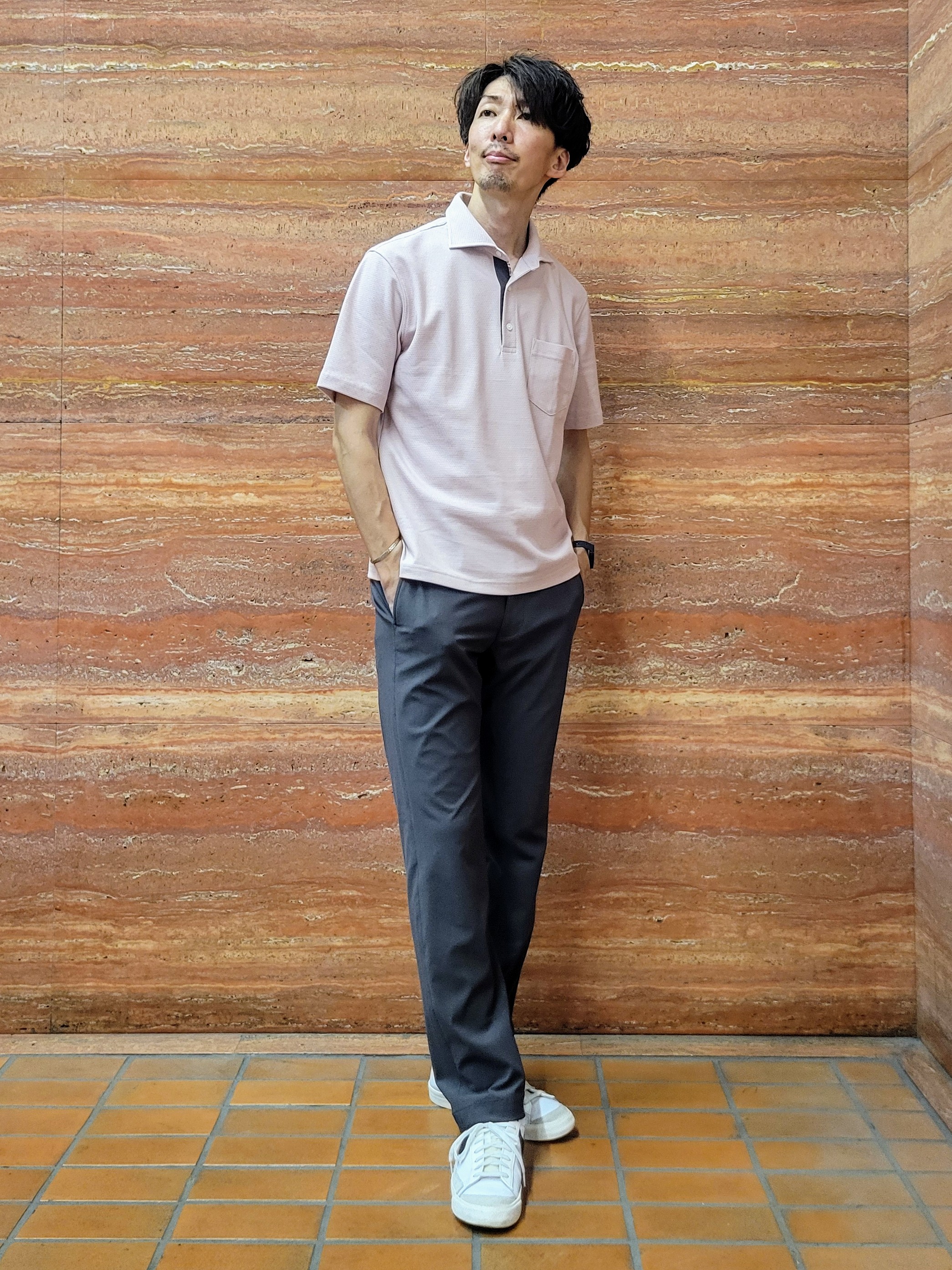 piroyaさんの「TAKEO KIKUCHI｜【抗菌防臭】ステイフレッシュ ポロシャツ」を使ったコーディネート