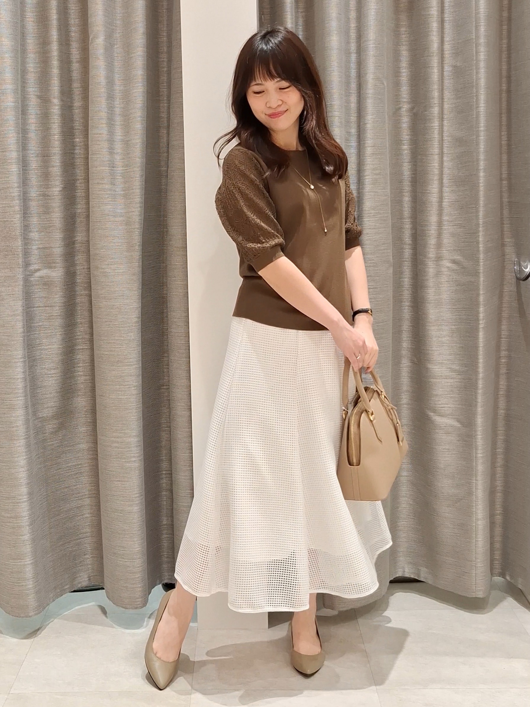 YuKaRiさんの「UNTITLED｜【洗える】エレガンススリーブニット」を使ったコーディネート