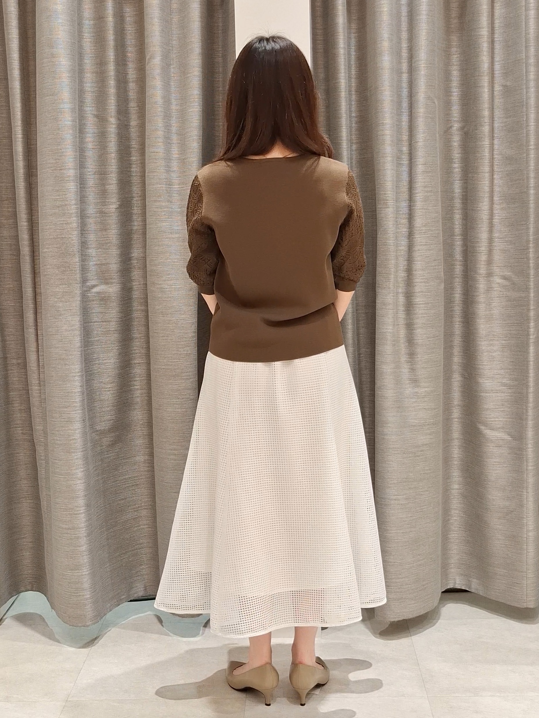 YuKaRiさんの「UNTITLED｜【洗える】エレガンススリーブニット」を使ったコーディネート