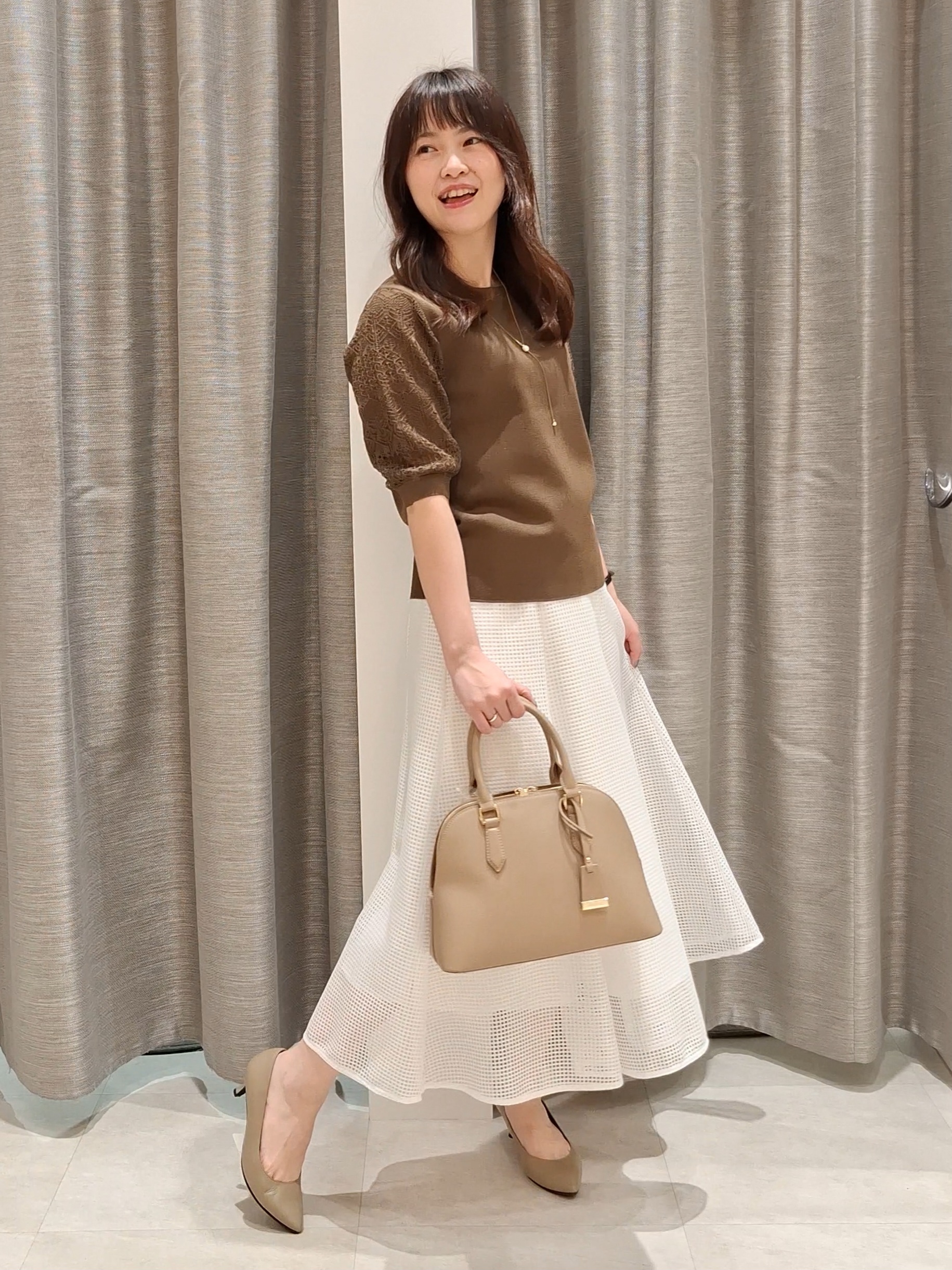 YuKaRiさんの「UNTITLED｜【洗える】エレガンススリーブニット」を使ったコーディネート