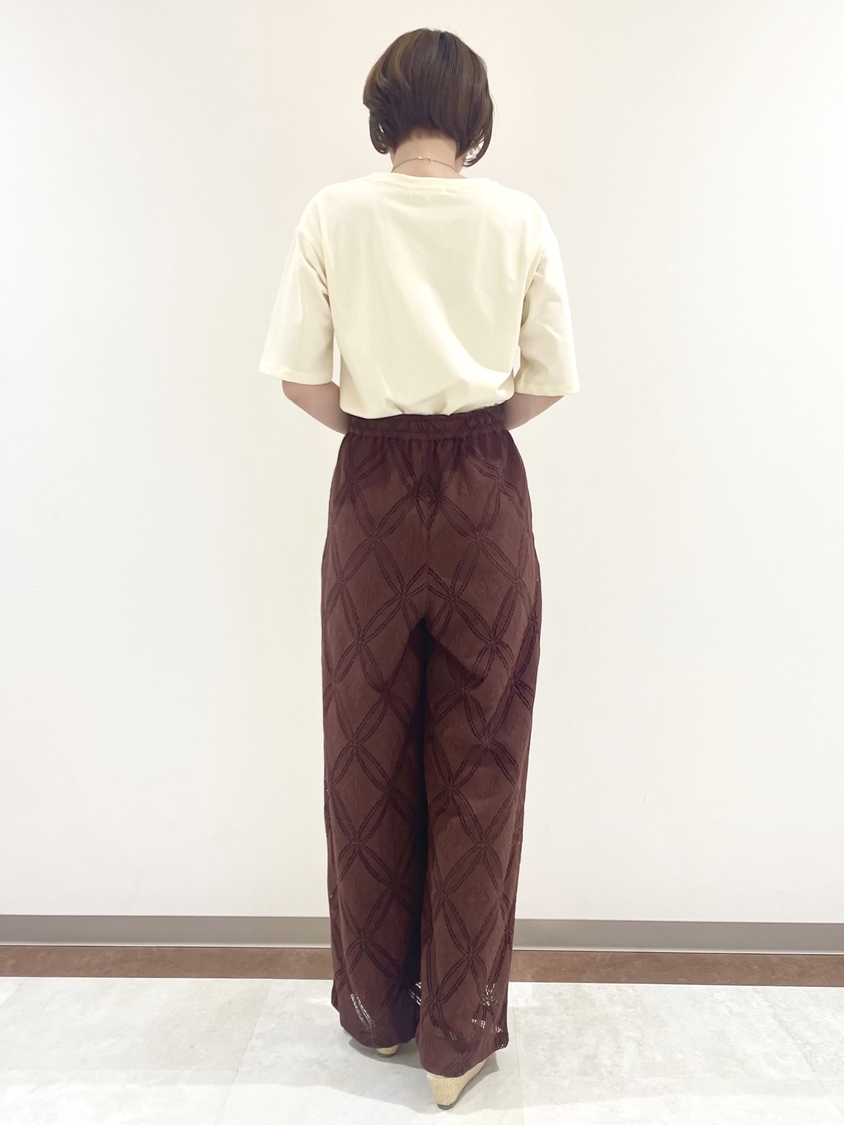 ちいはちさんの「grove｜【UVカット/接触冷感】プリントアソート5分袖Tシャツ」を使ったコーディネート