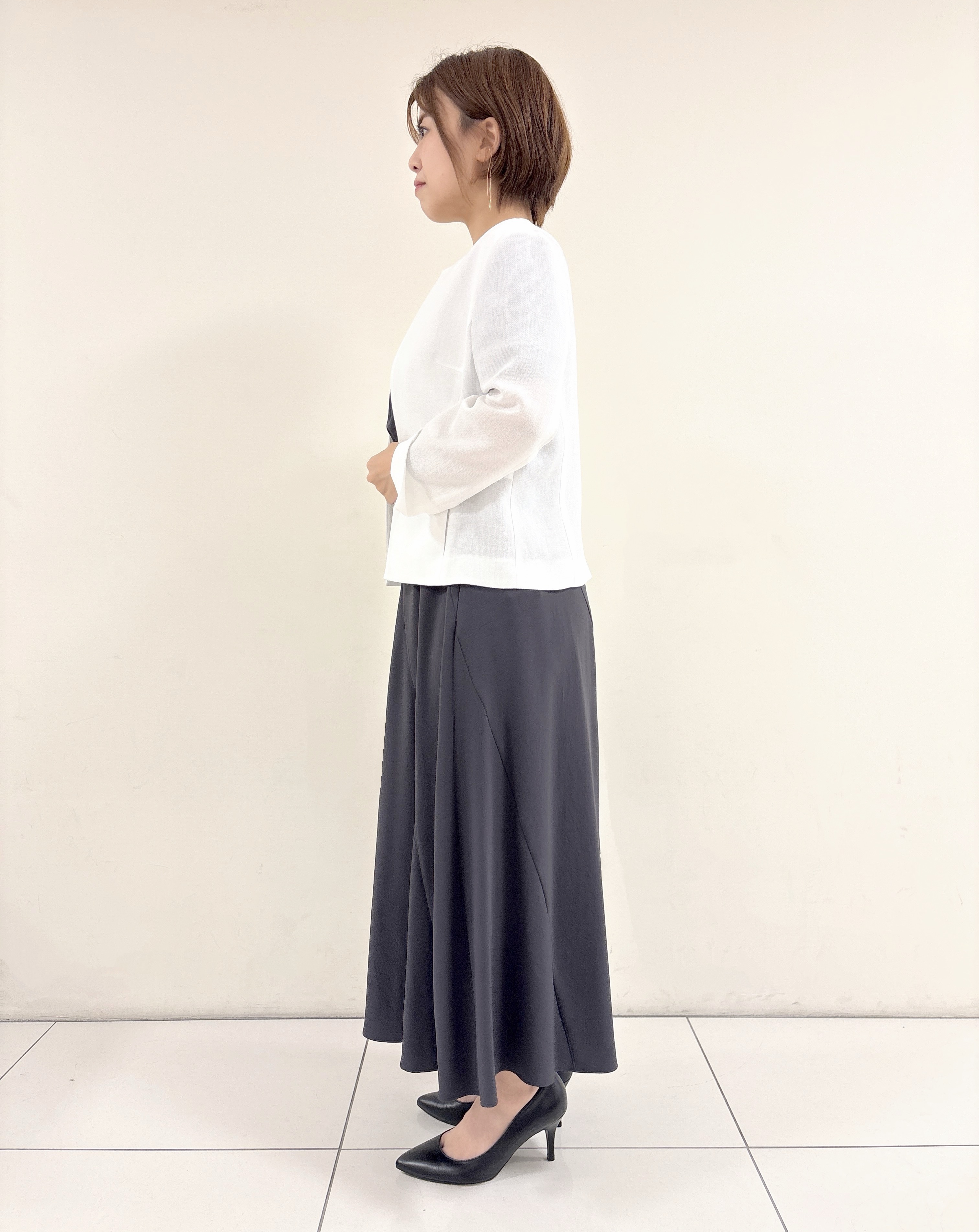 ayumiさんの「UNTITLED｜【清涼感/洗える】ミニマルシルエットジャケット」を使ったコーディネート