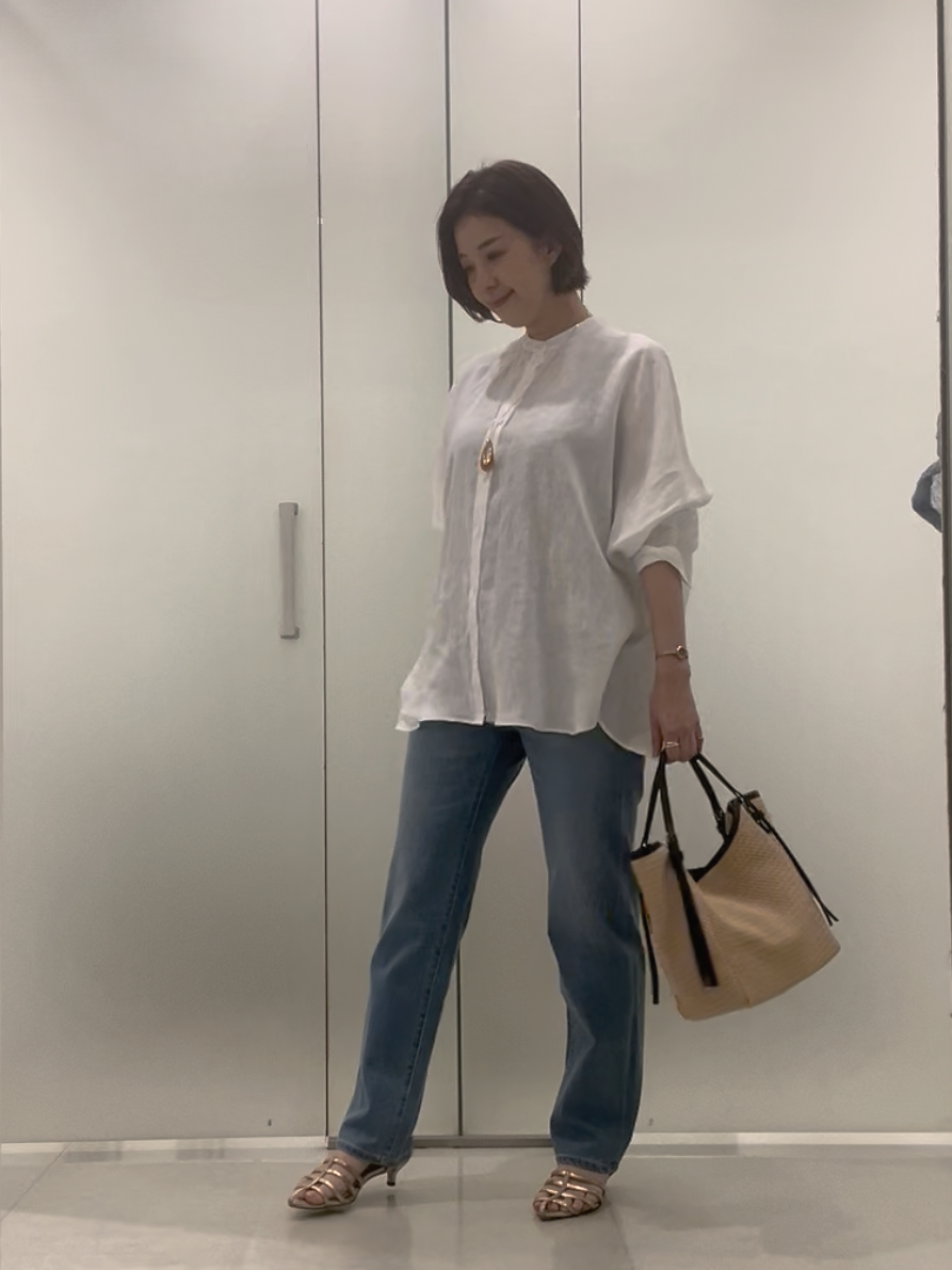 まどかさんの「UNTITLED｜【麻100】リネンドルマンシャツ」を使ったコーディネート