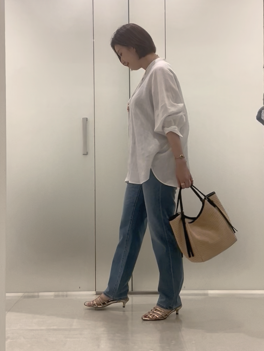 まどかさんの「UNTITLED｜【麻100】リネンドルマンシャツ」を使ったコーディネート