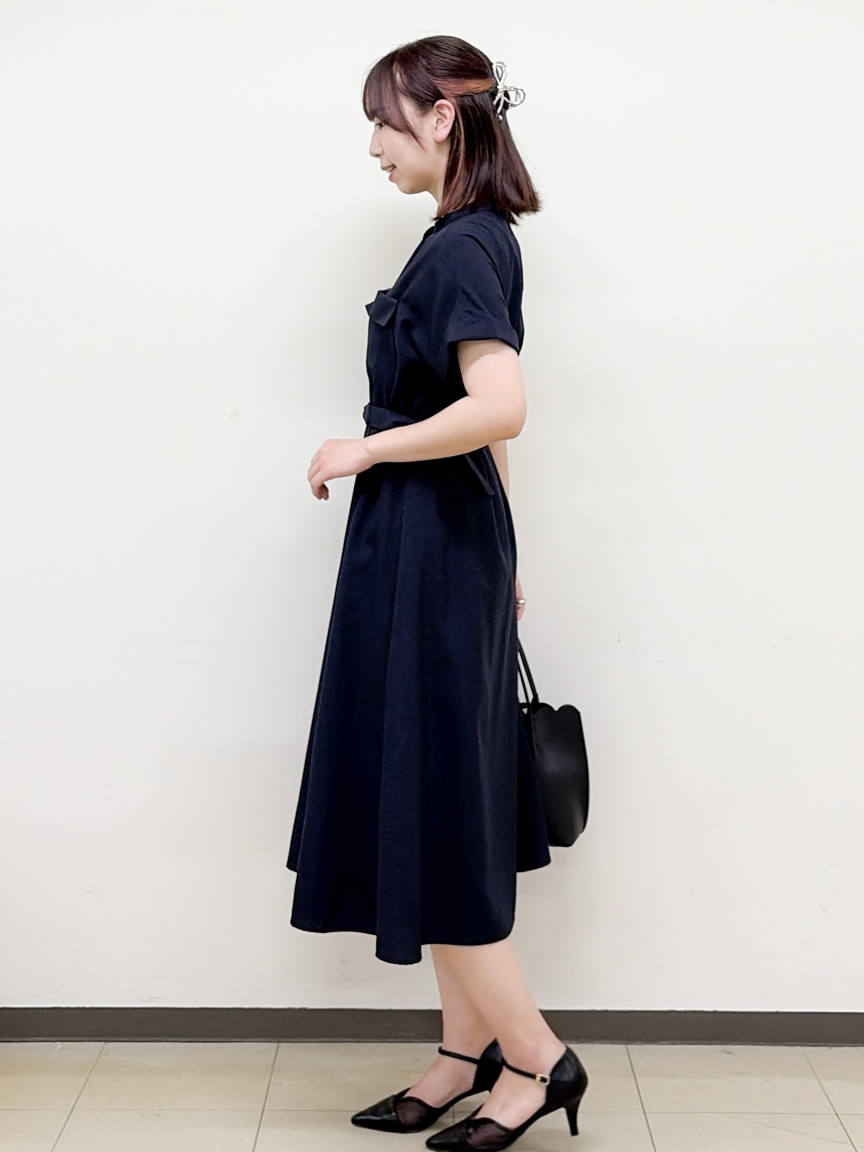 yurinaさんの「index｜ダブルポケットスキッパーワンピース【防シワ／洗濯機OK】《XS～3L／6col》」を使ったコーディネート