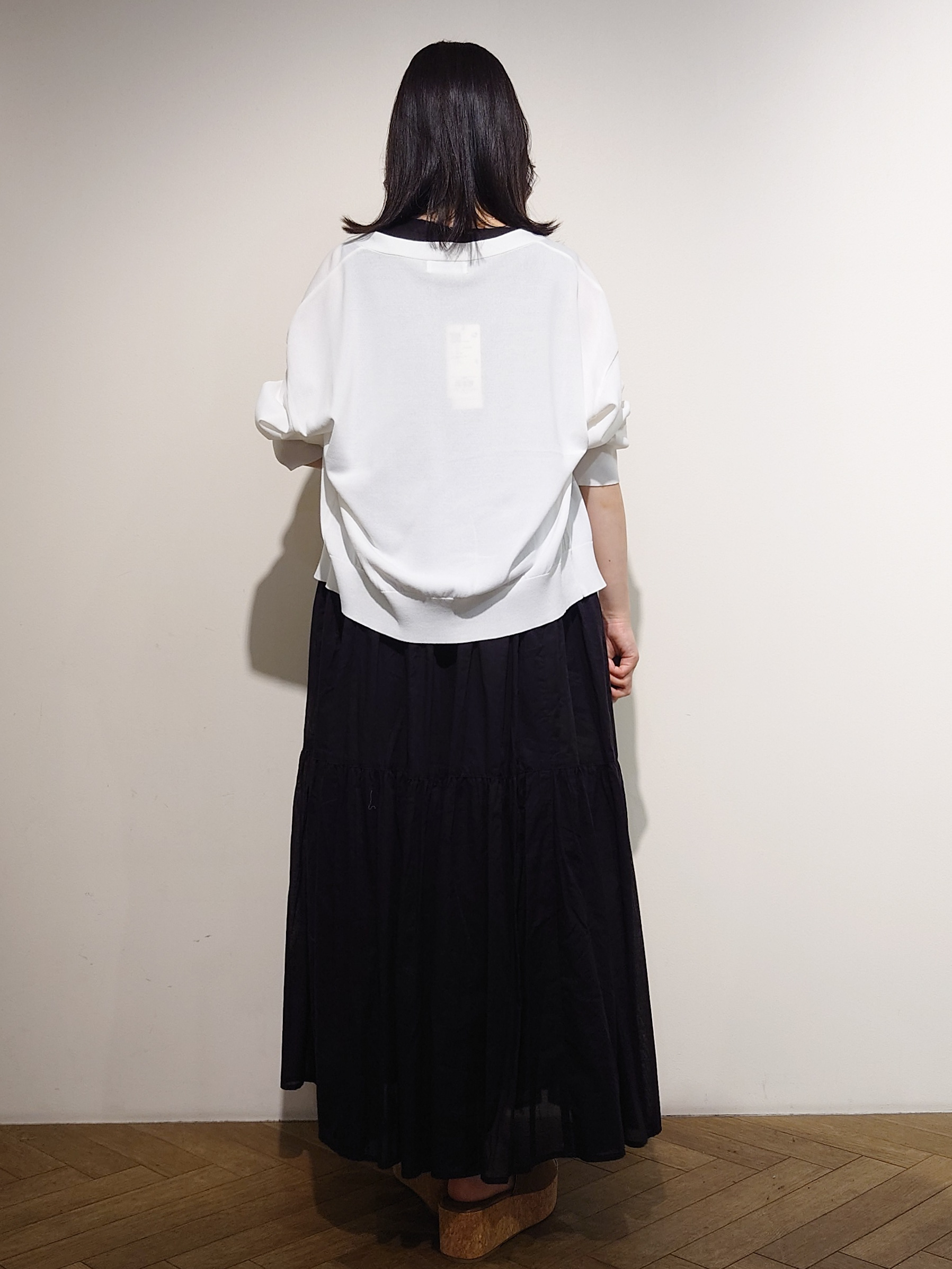 Uさんの「OPAQUE.CLIP｜ティアードサマードレス／オーガニックコットン混【洗濯機OK】」を使ったコーディネート