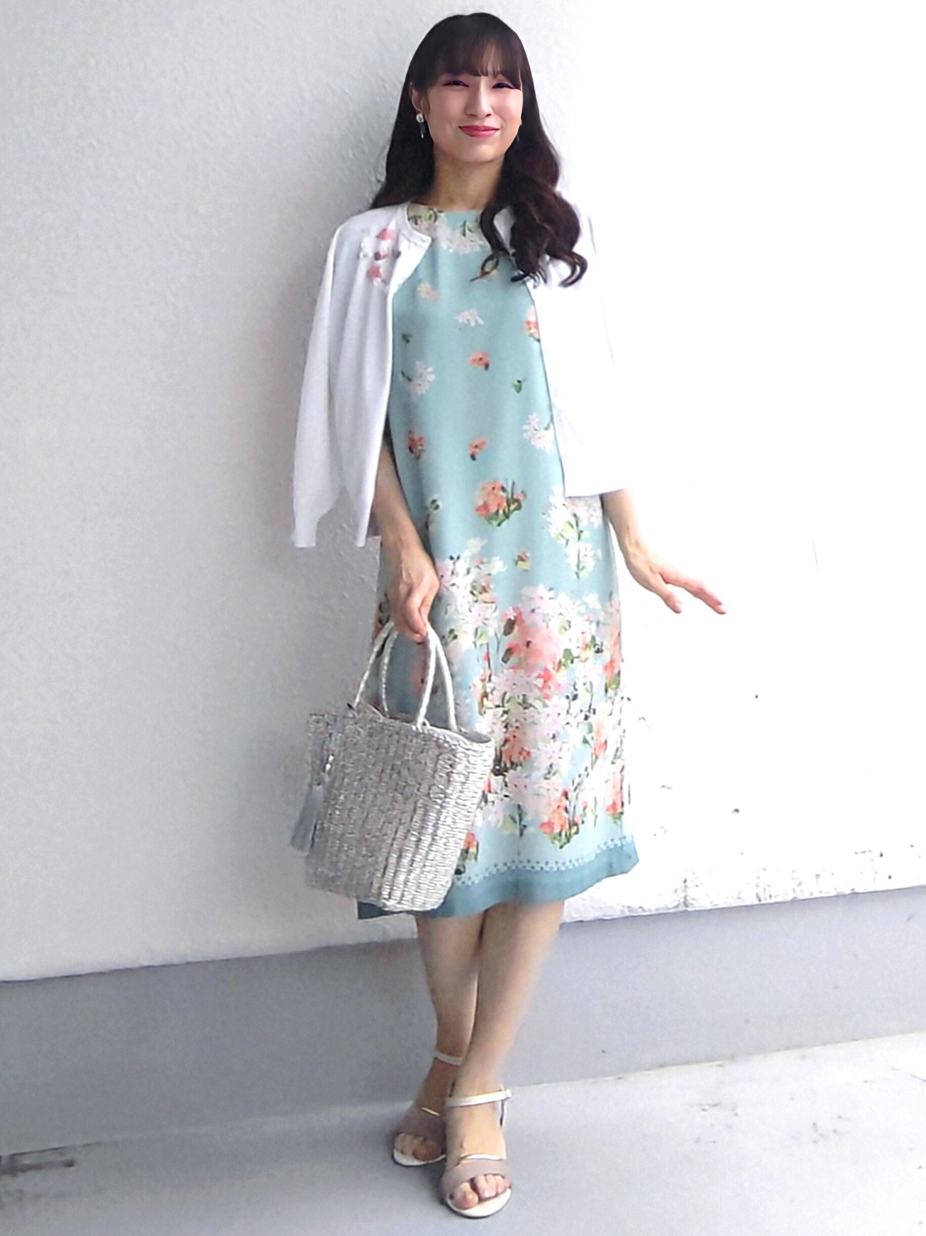 keinaさんの「SunaUna｜【SS～Lサイズ展開／スパンコール・ビジュー・刺繍】クラフトカーディガン」を使ったコーディネート