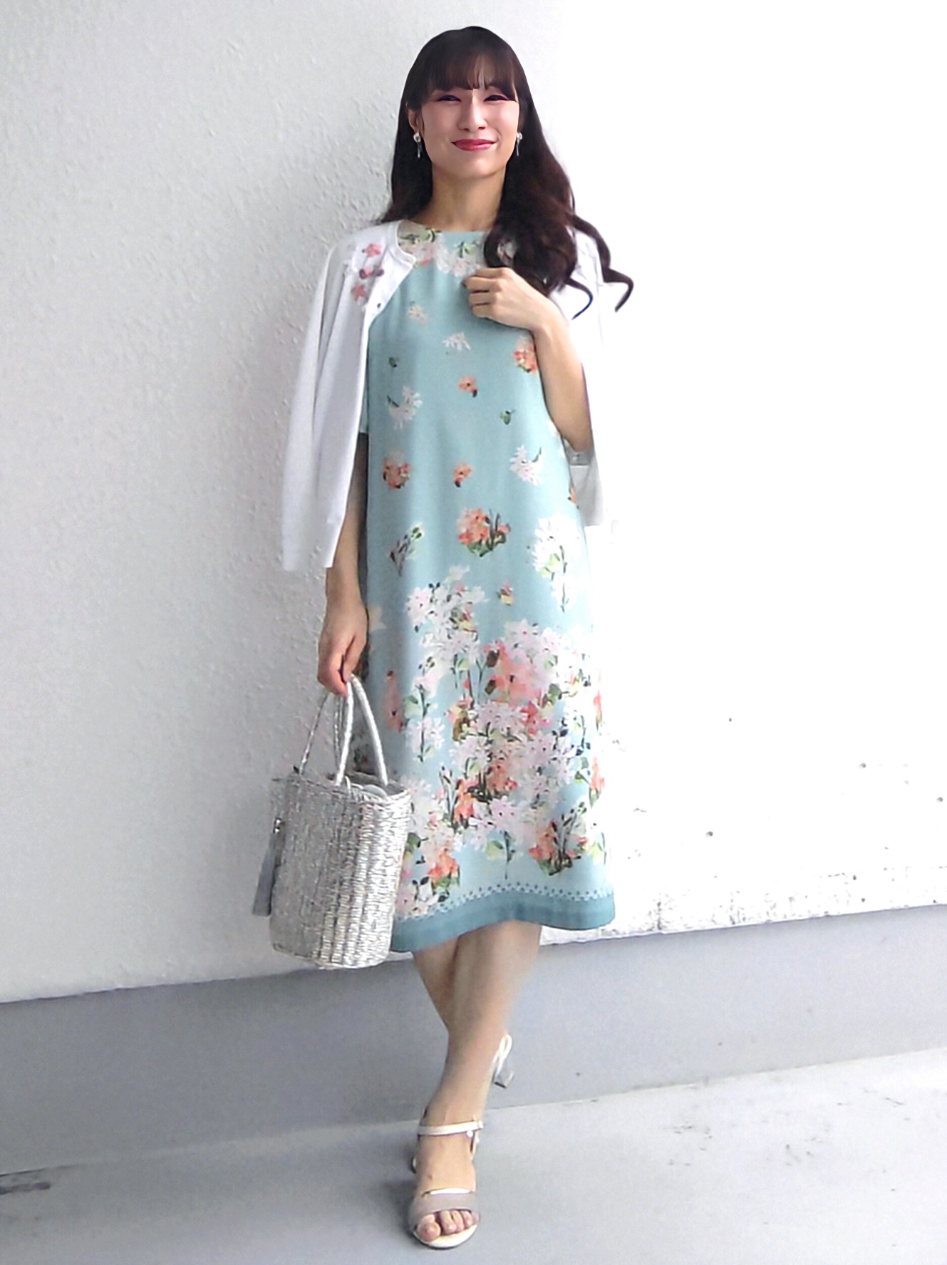 keinaさんの「SunaUna｜【SS～Lサイズ展開／スパンコール・ビジュー・刺繍】クラフトカーディガン」を使ったコーディネート