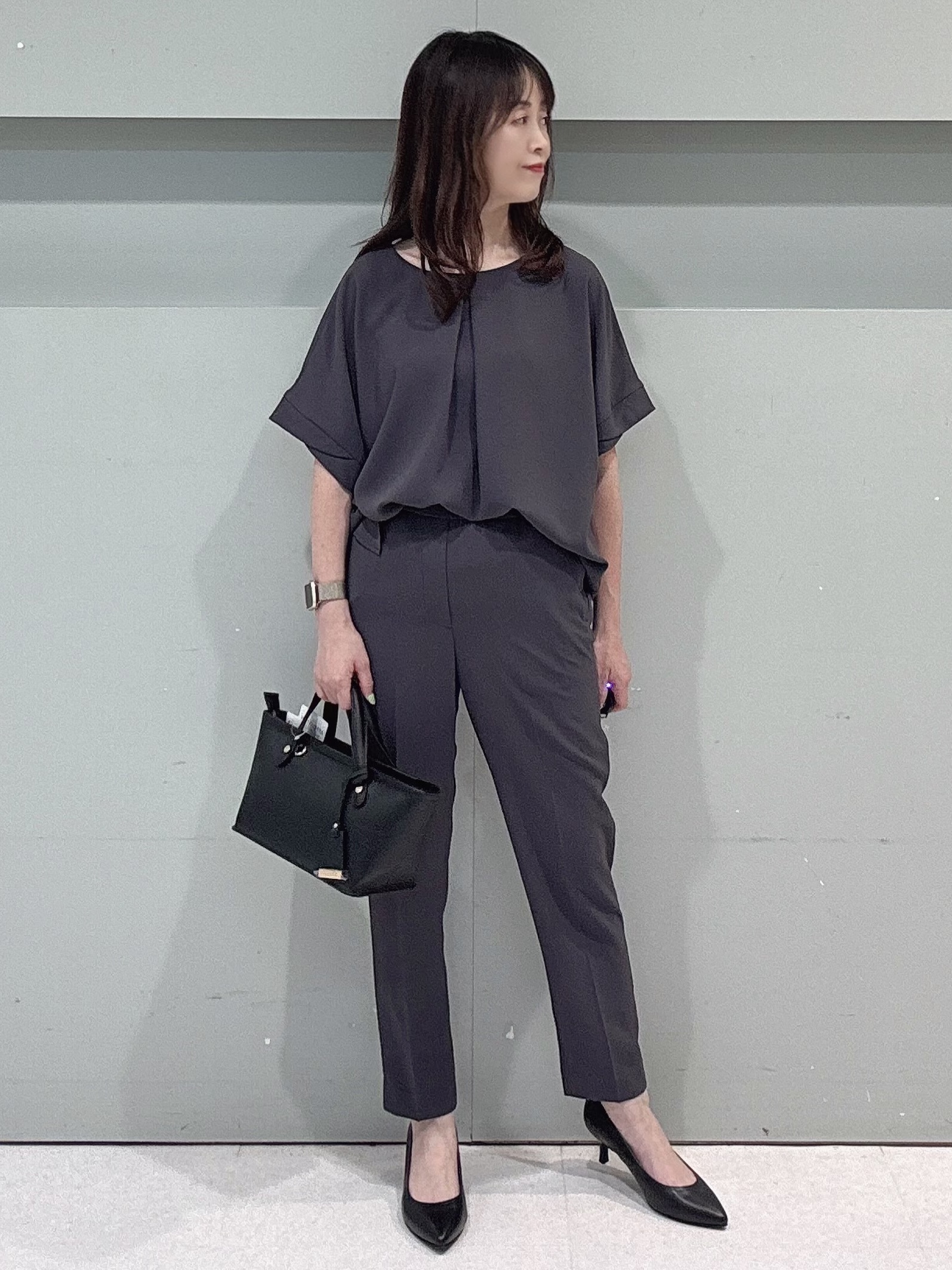 makiさんの「UNTITLED｜【セットアップ可/接触冷感/通気性】ドライシアーダブルジャケット」を使ったコーディネート