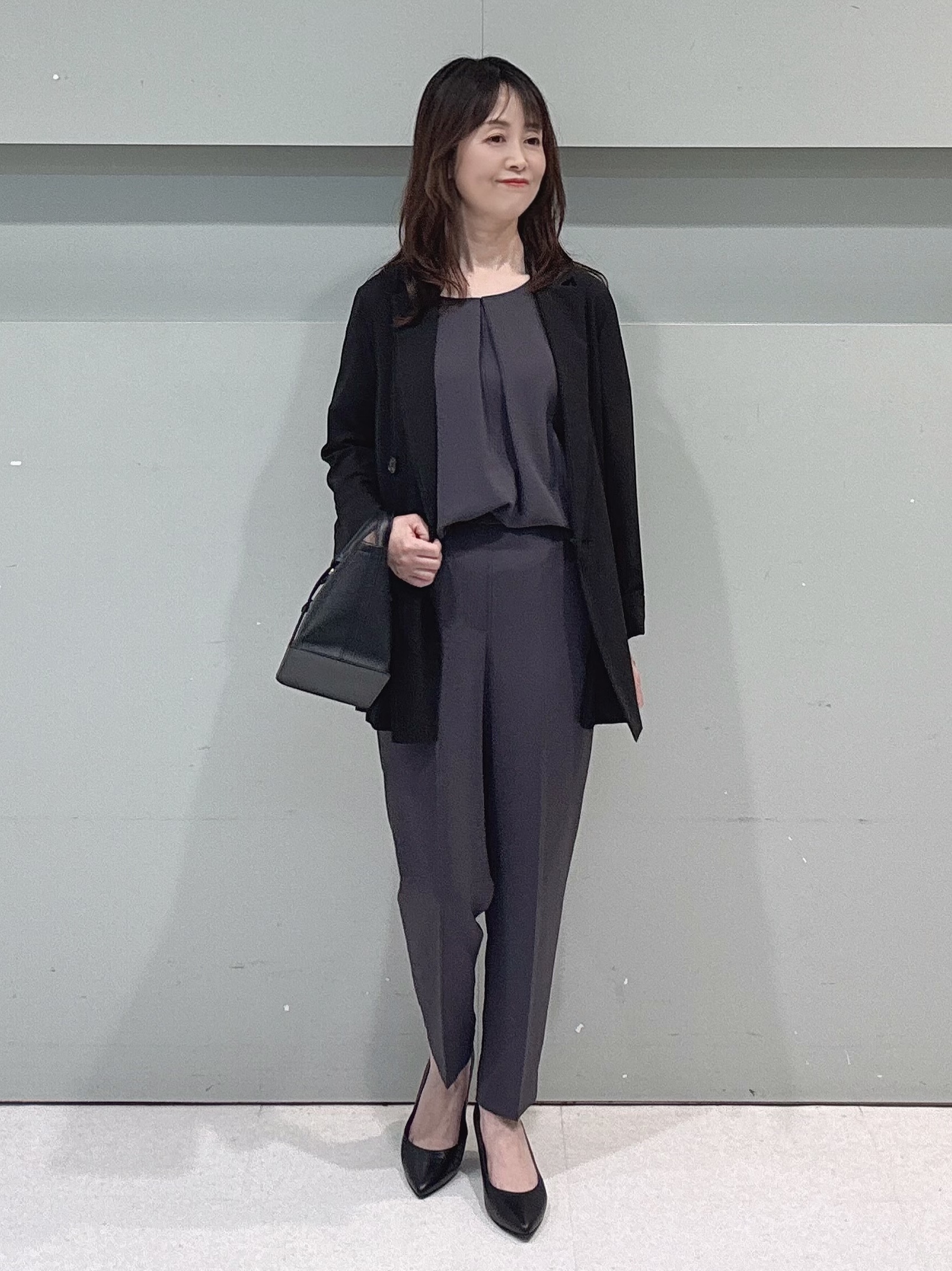 makiさんの「UNTITLED｜【セットアップ可/接触冷感/通気性】ドライシアーダブルジャケット」を使ったコーディネート