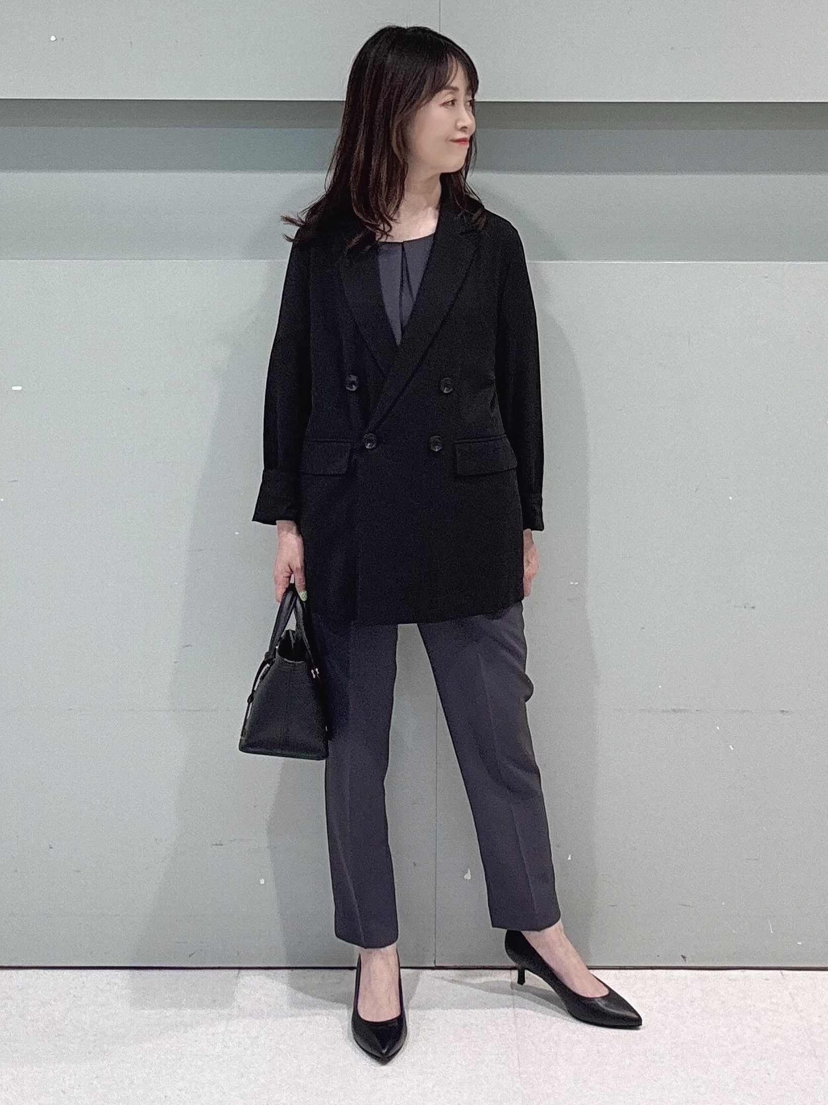 makiさんの「UNTITLED｜【セットアップ可/接触冷感/通気性】ドライシアーダブルジャケット」を使ったコーディネート
