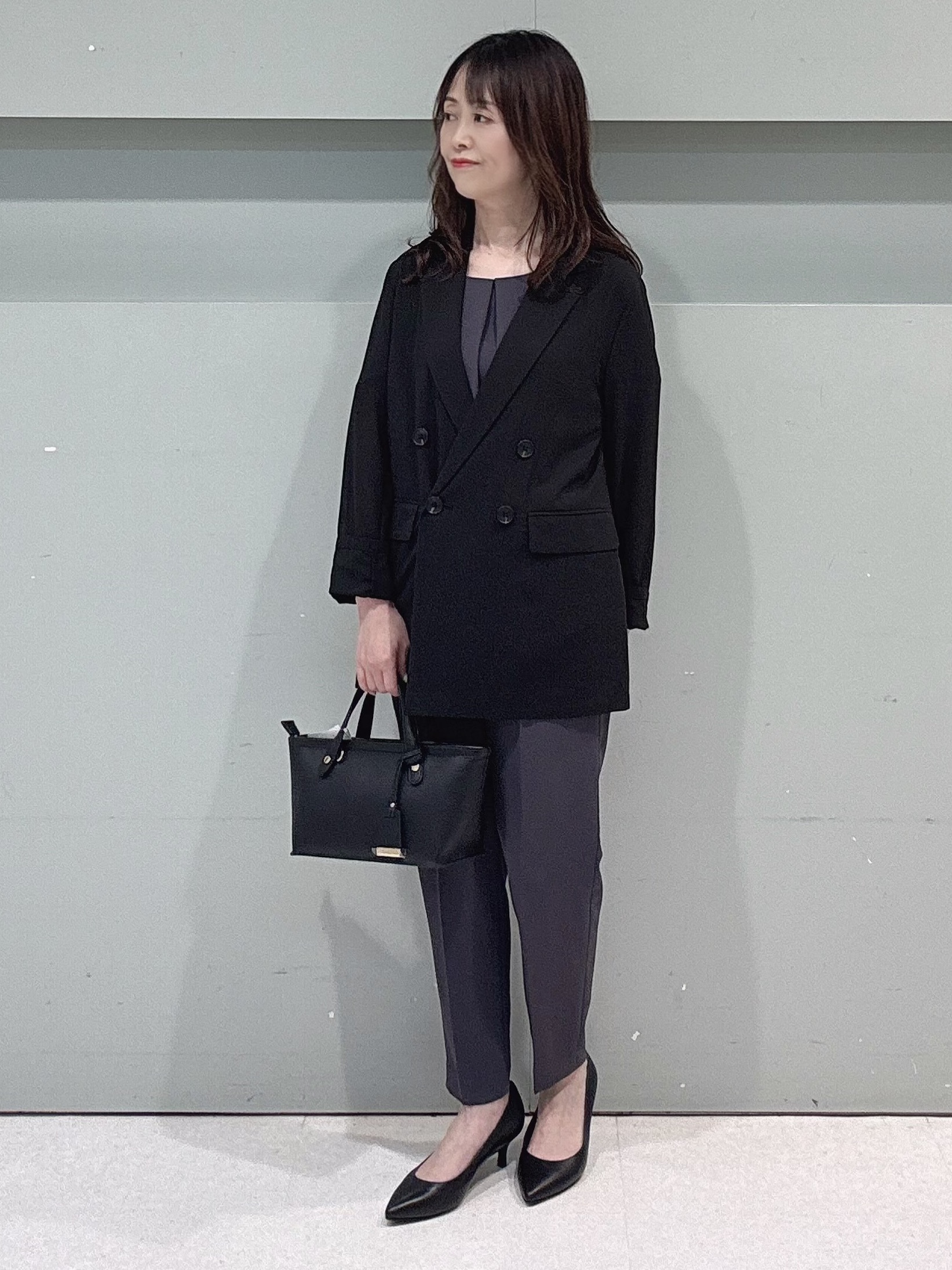 makiさんの「UNTITLED｜【セットアップ可/接触冷感/通気性】ドライシアーダブルジャケット」を使ったコーディネート