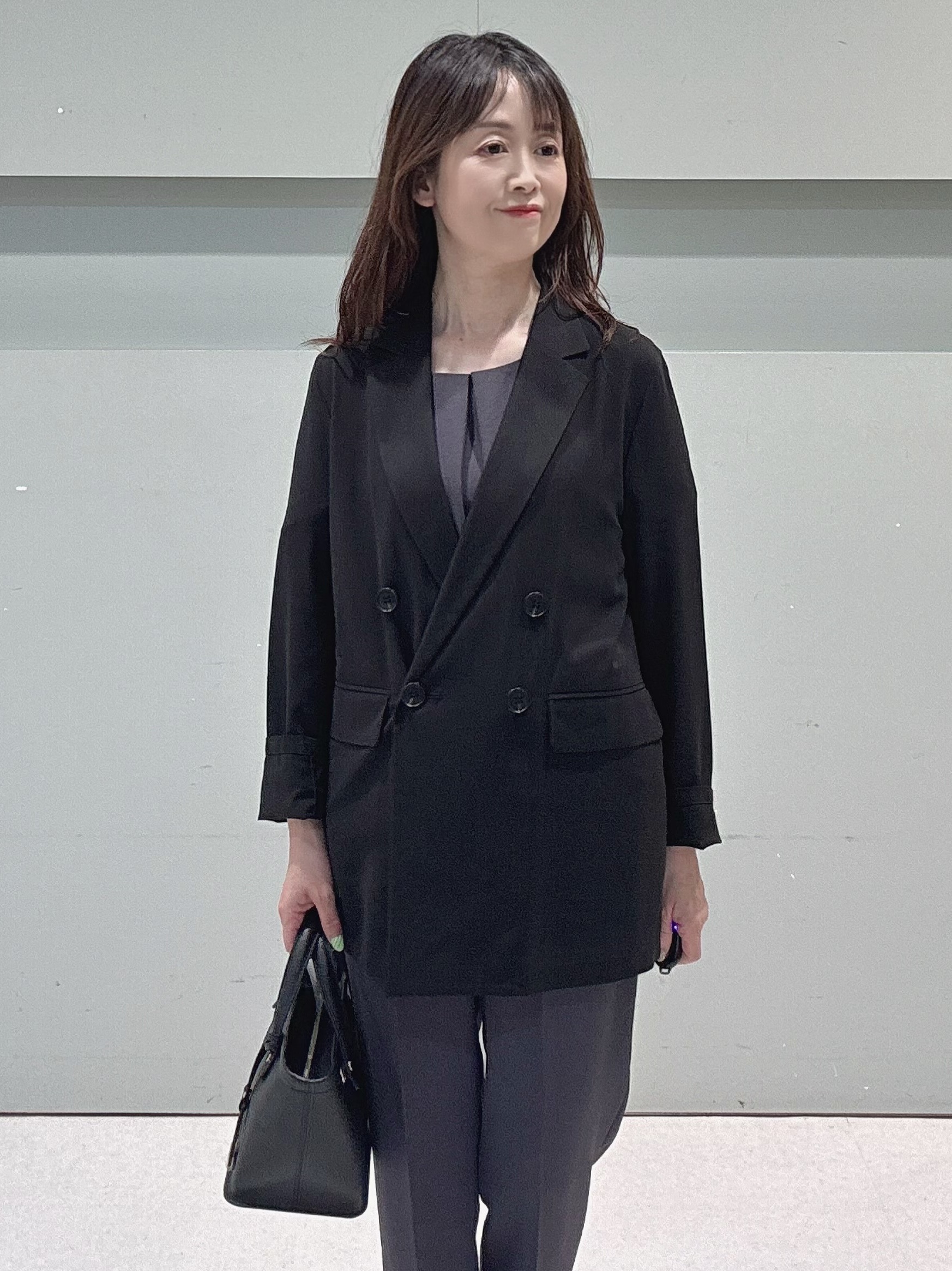makiさんの「UNTITLED｜【セットアップ可/接触冷感/通気性】ドライシアーダブルジャケット」を使ったコーディネート
