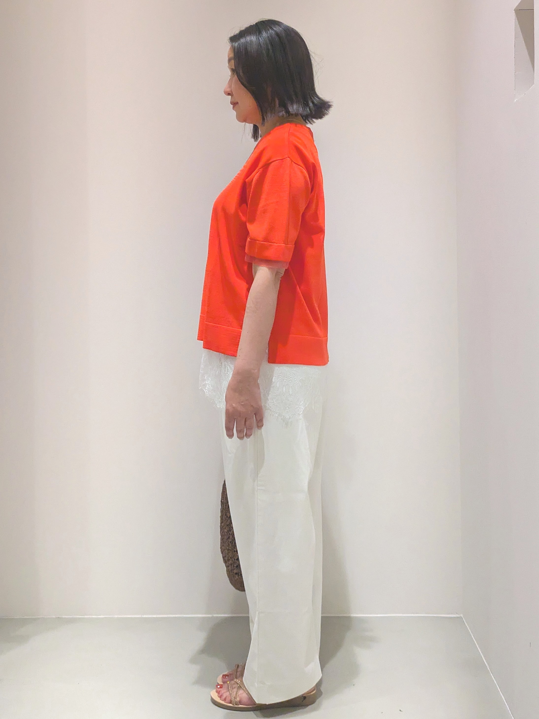 ゆきさんの「OPAQUE.CLIP｜【UV／接触冷感／抗ピル】シアー＆レイヤード風さらりニット《洗濯機OK》」を使ったコーディネート