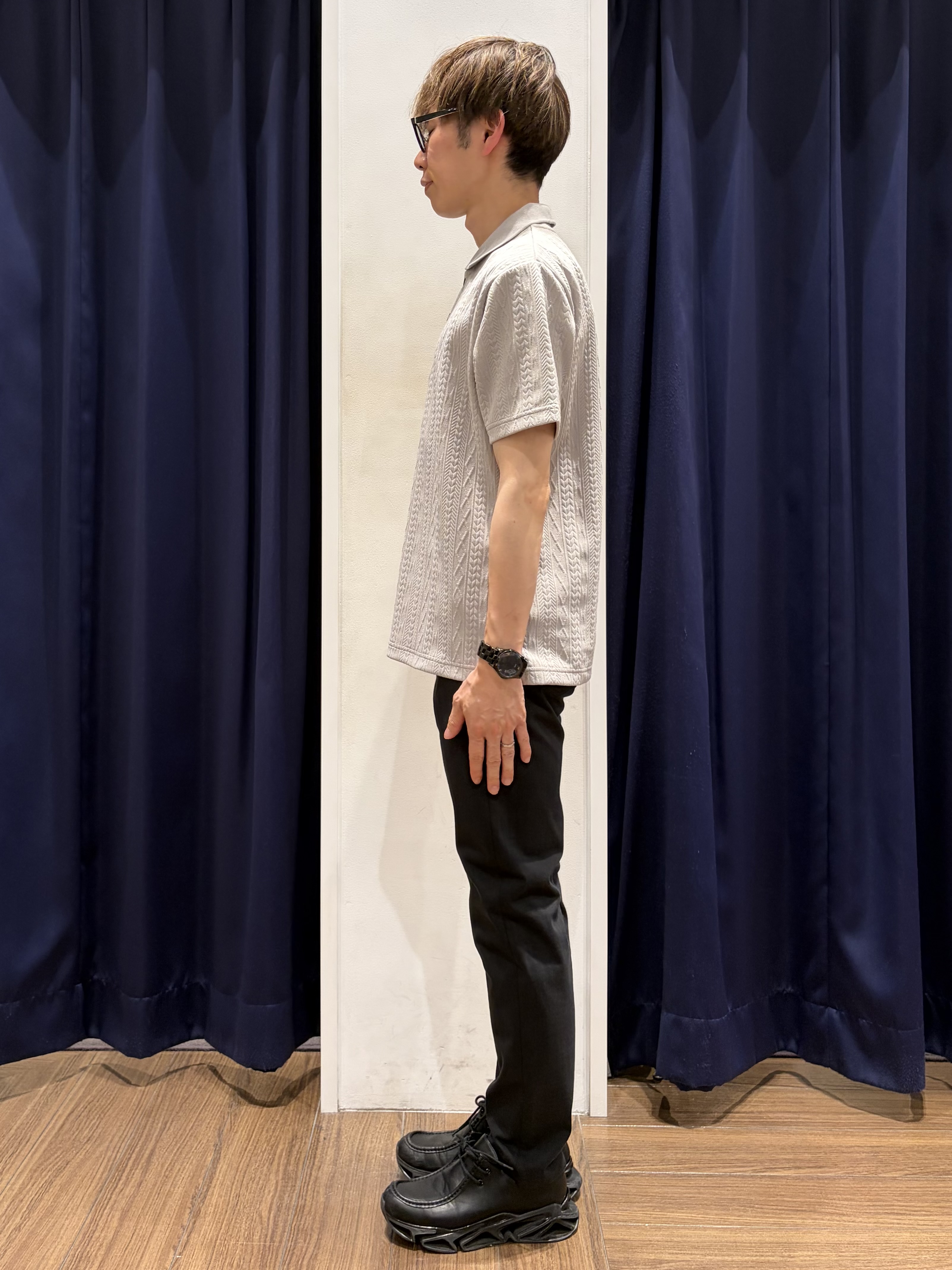 つーじーさんの「THE SHOP TK｜【シンプルすぎない大人の表情】ケーブルフクレポロシャツ 吸水速乾/UVケア/洗濯機OK」を使ったコーディネート