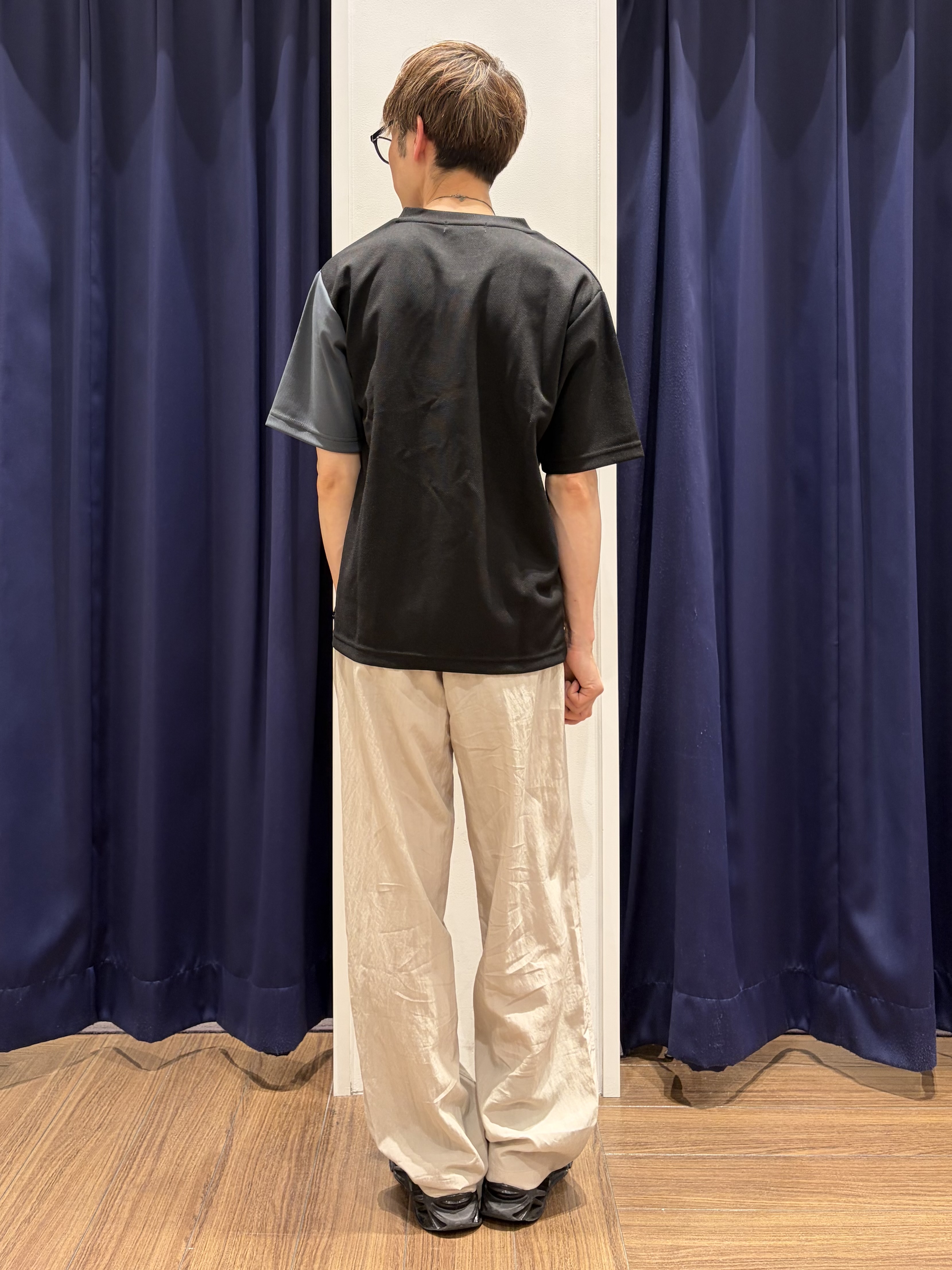 つーじーさんの「THE SHOP TK｜【一枚で着映える】パターンブロッキング 半袖Tシャツ 洗濯機OK」を使ったコーディネート
