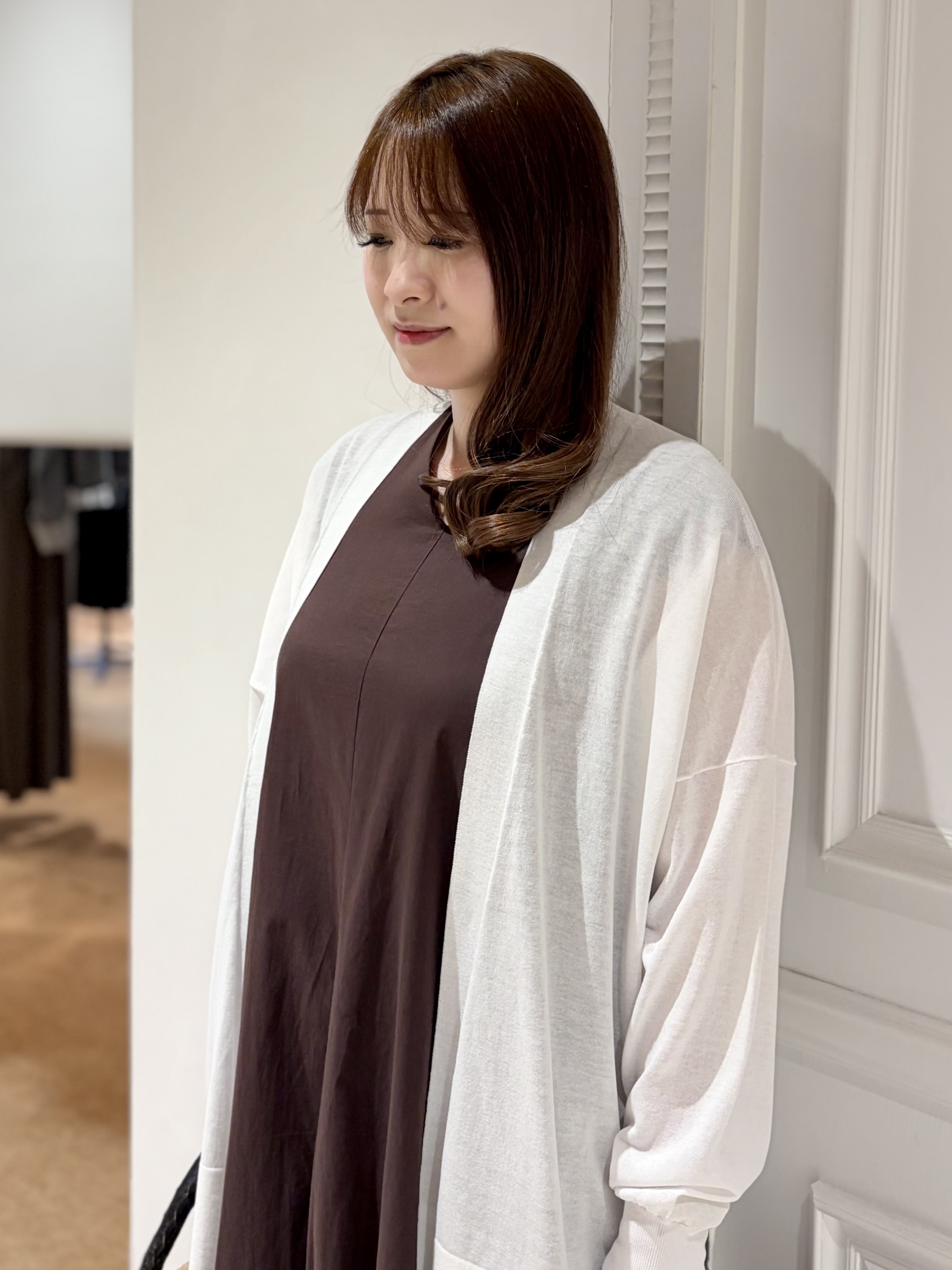 minowaさんの「DRESSTERIOR｜【接触冷感/UVカット】ウォッシャブル スピンコットン カーディガン」を使ったコーディネート