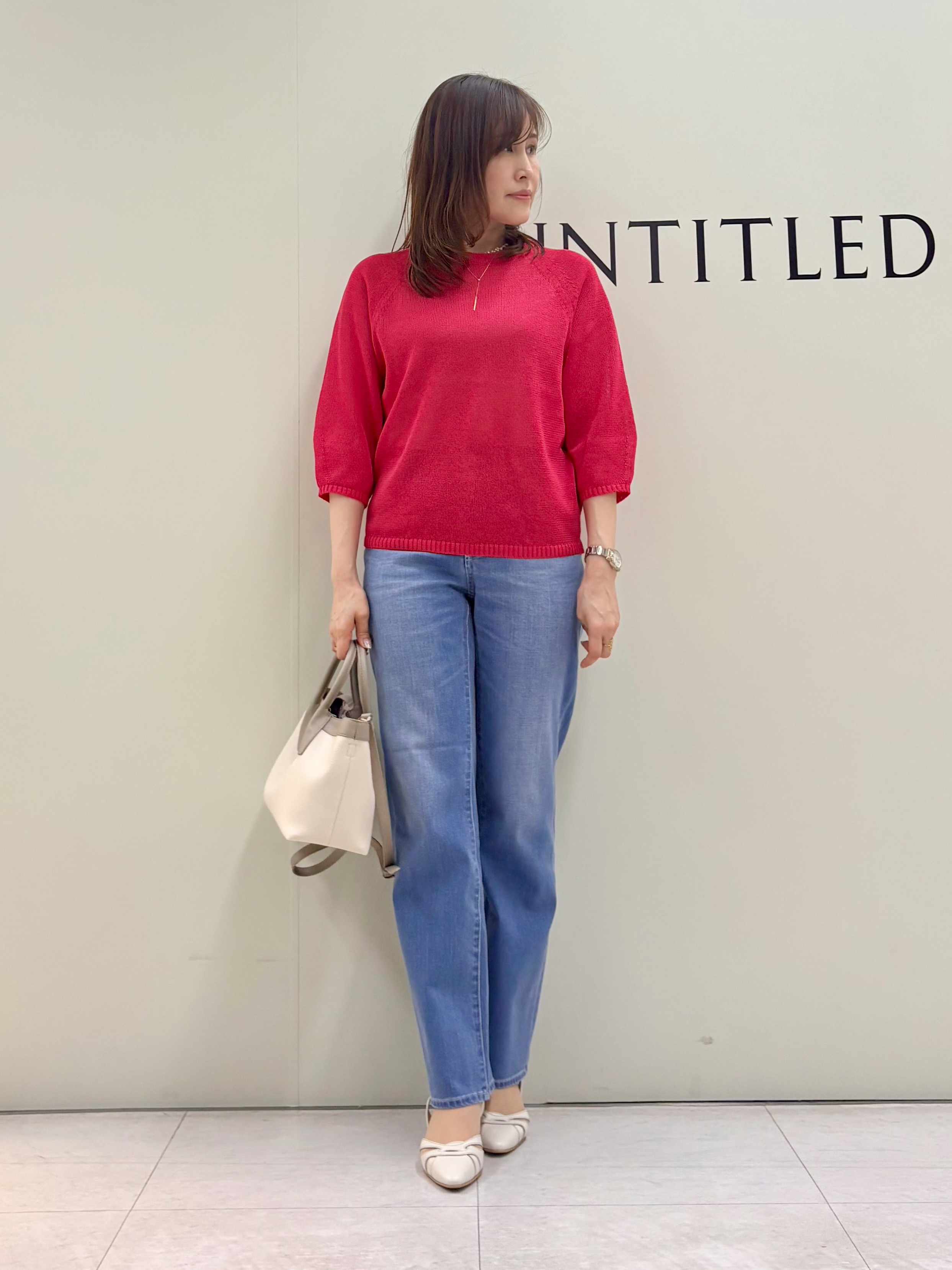 Sakaiさんの「UNTITLED｜【洗える/ゆったり】クルーネックドライニット」を使ったコーディネート