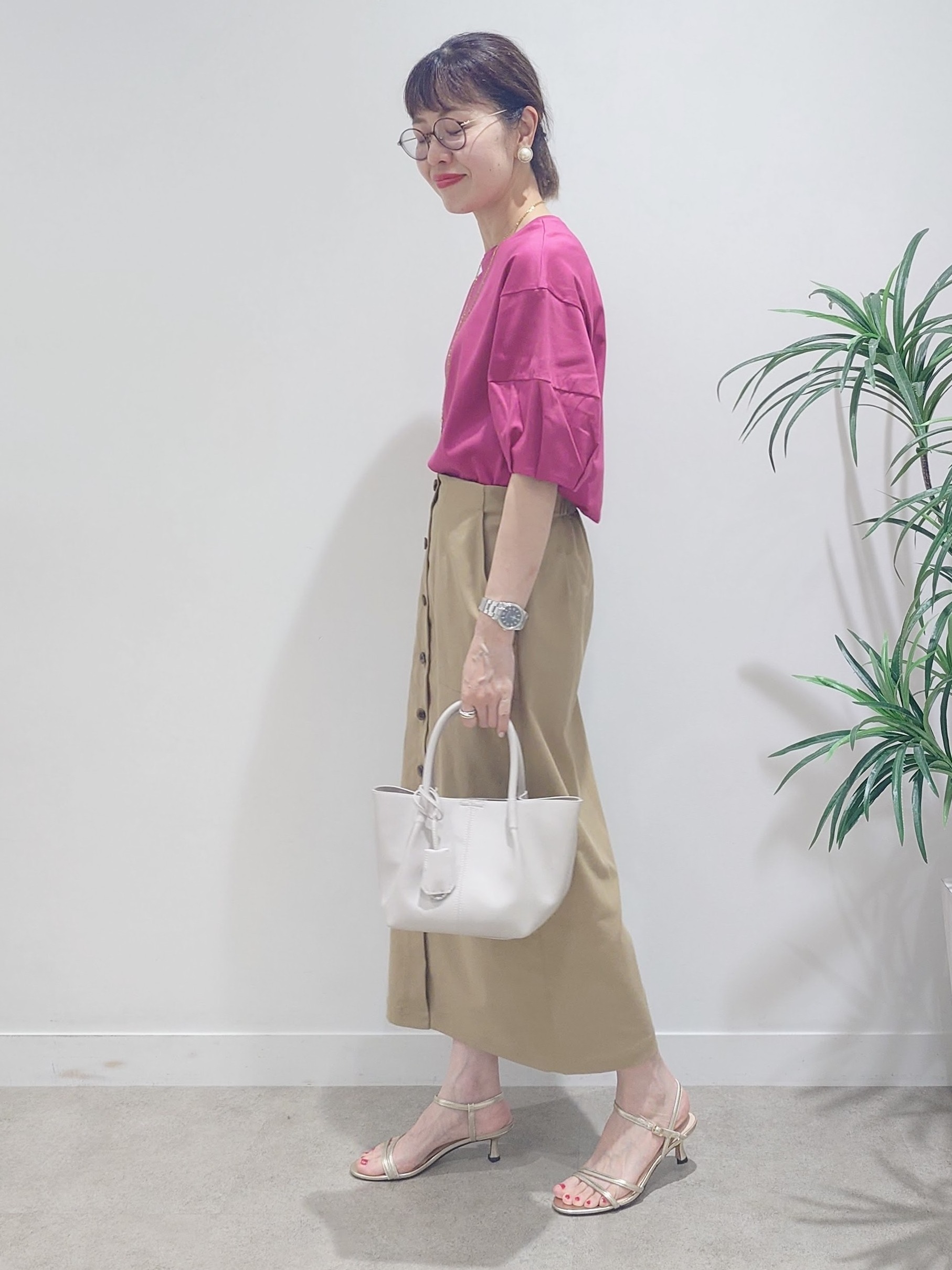 MUTSUKOさんの「UNTITLED｜【汗染み防止/接触冷感】ランタンスリーブプルオーバー」を使ったコーディネート