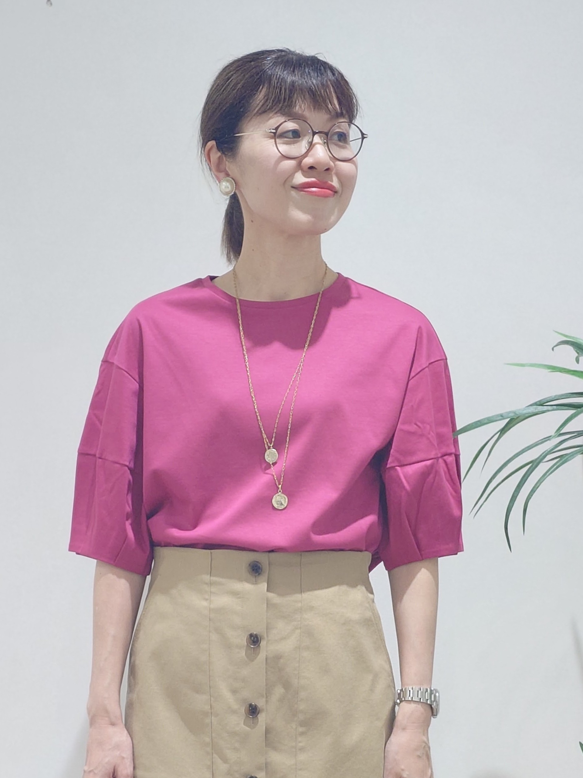 MUTSUKOさんの「UNTITLED｜【汗染み防止/接触冷感】ランタンスリーブプルオーバー」を使ったコーディネート