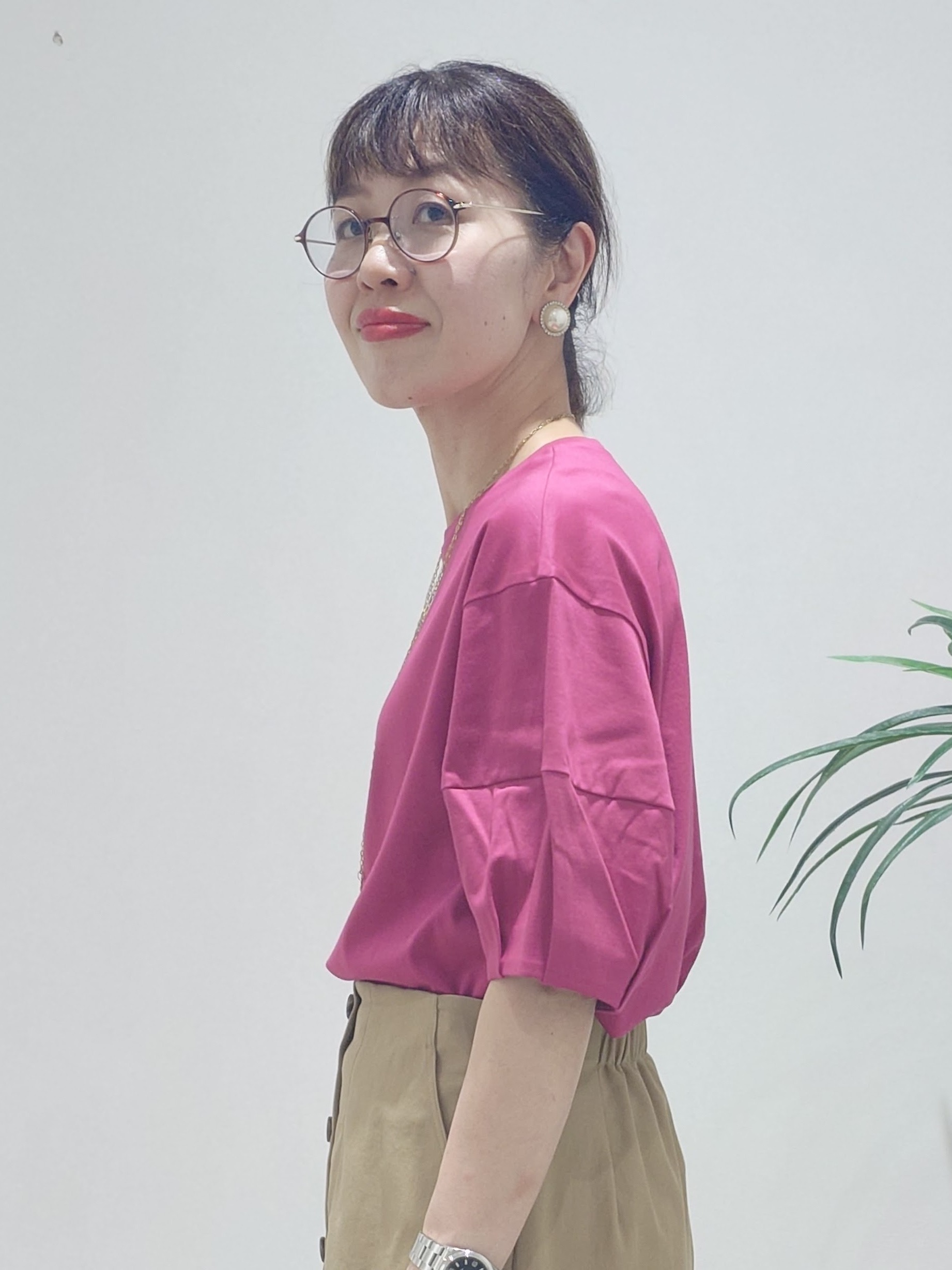 MUTSUKOさんの「UNTITLED｜【汗染み防止/接触冷感】ランタンスリーブプルオーバー」を使ったコーディネート