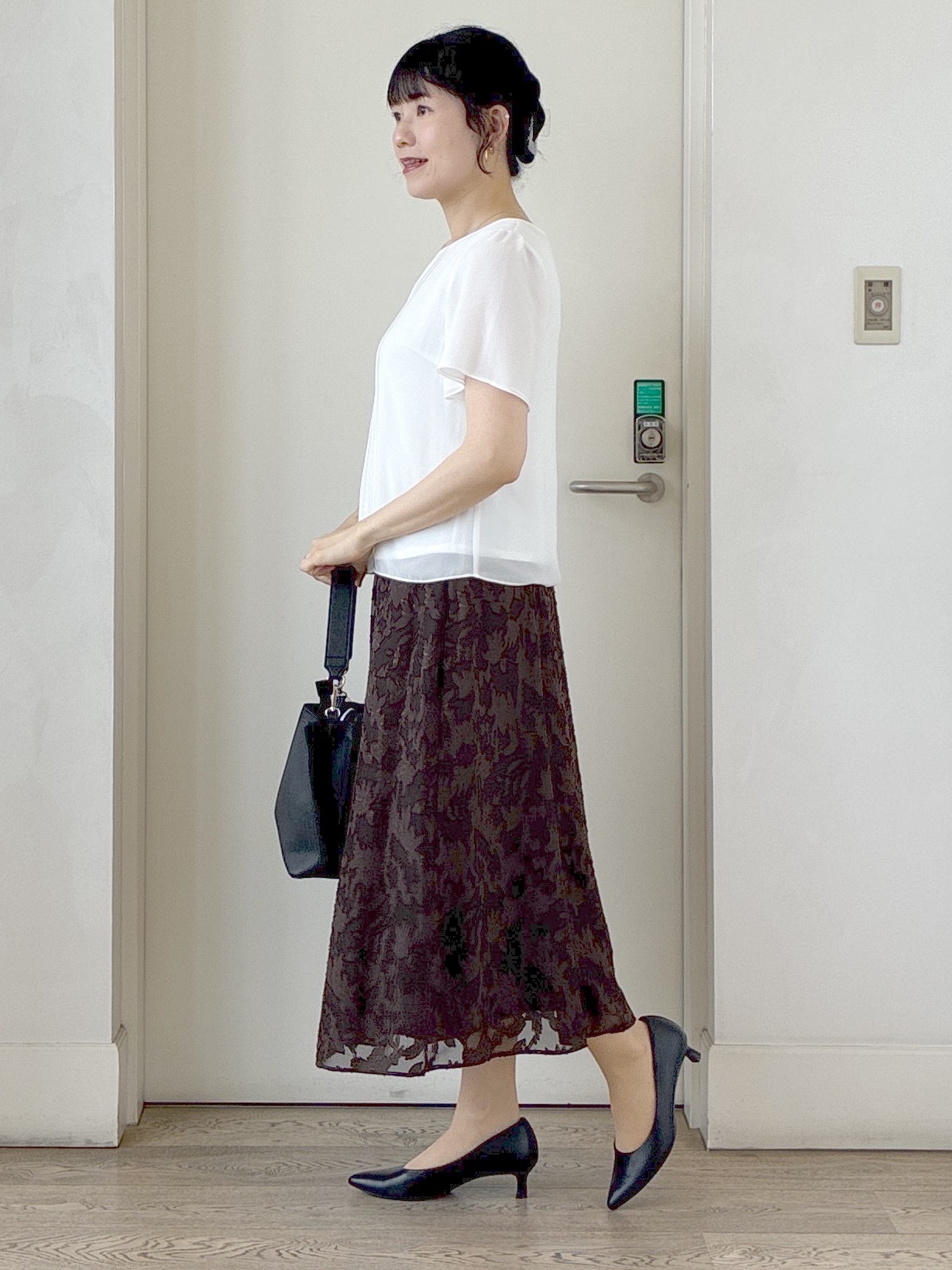  beni_gingerさんの「Reflect｜【UVカット／接触冷感】五分袖シフォンブラウス」を使ったコーディネート
