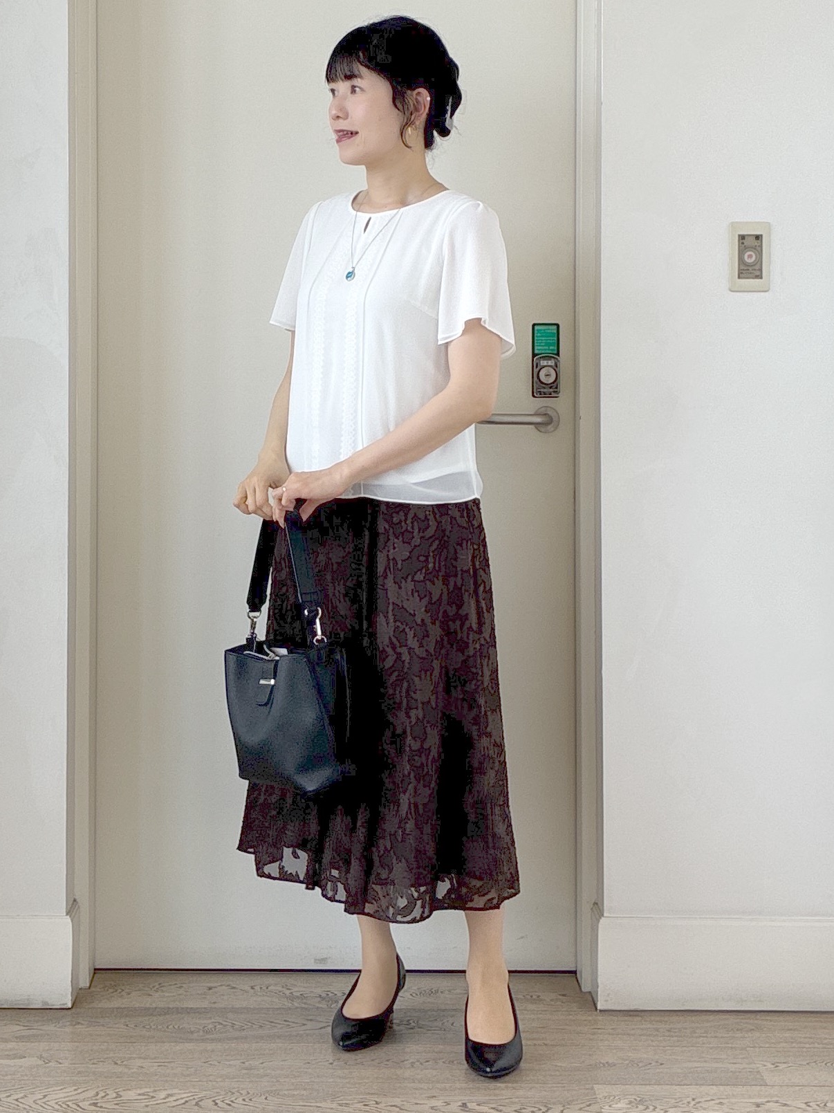  beni_gingerさんの「Reflect｜【UVカット／接触冷感】五分袖シフォンブラウス」を使ったコーディネート