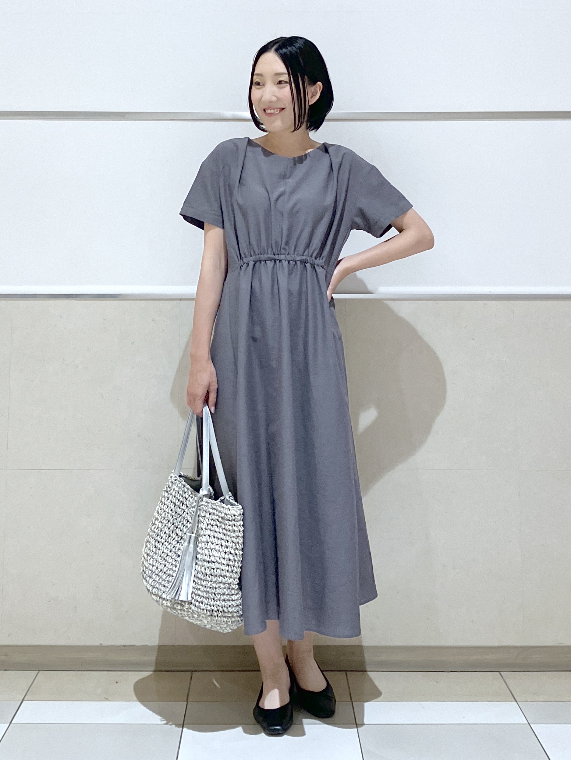 eriko さんの「Dessin｜レザー調スクエアトゥ  フラットパンプス」を使ったコーディネート