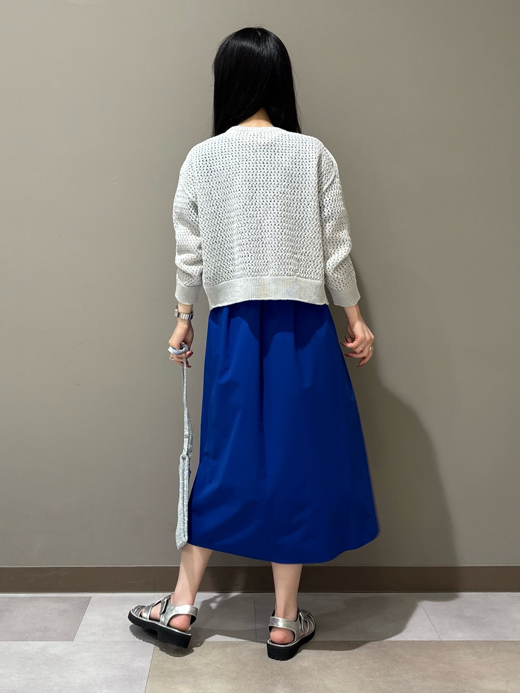 KEIKOさんの「INDIVI｜【洗える／コットン】メッシュジップニットカーディガン」を使ったコーディネート