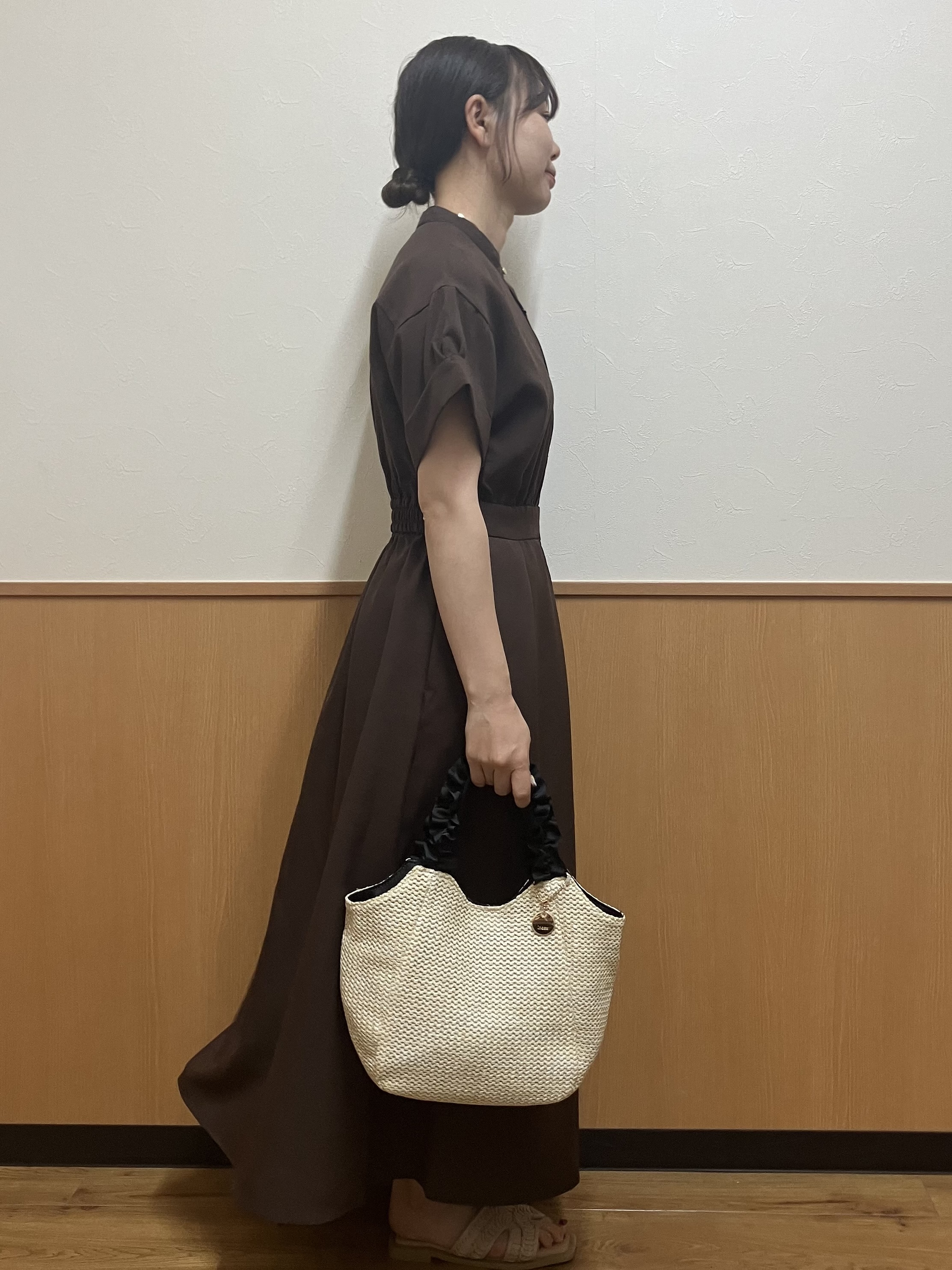 MAYUKIさんの「index｜【接触冷感／吸水速乾】リネンライク シャツワンピース《洗濯機OK》」を使ったコーディネート