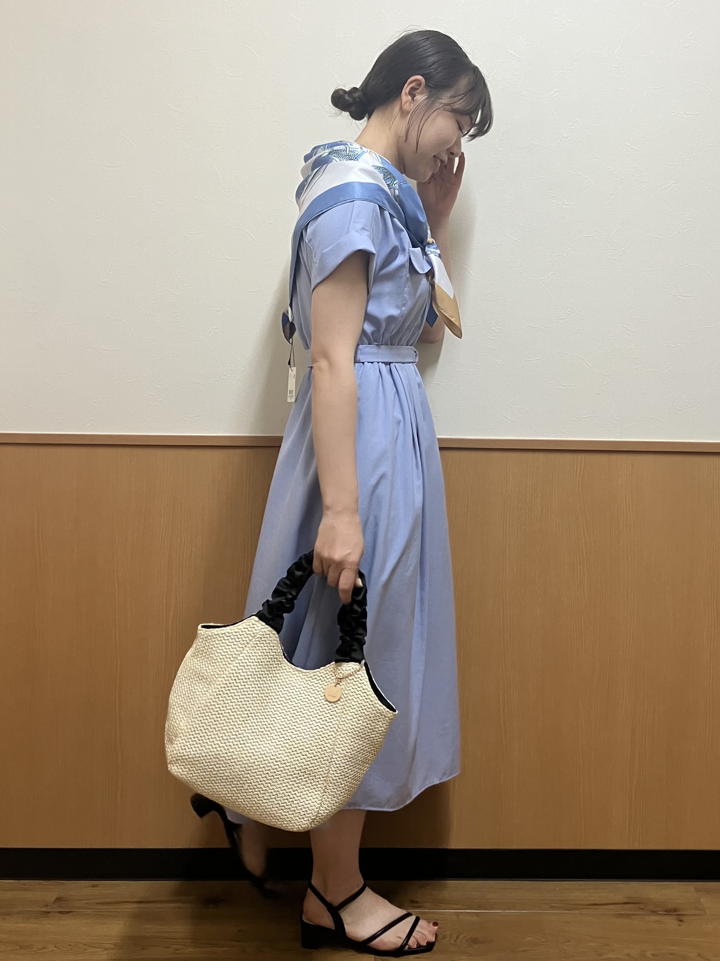 MAYUKIさんの「index｜ダブルポケットスキッパーワンピース【防シワ／洗濯機OK】《XS～3L／6col》」を使ったコーディネート
