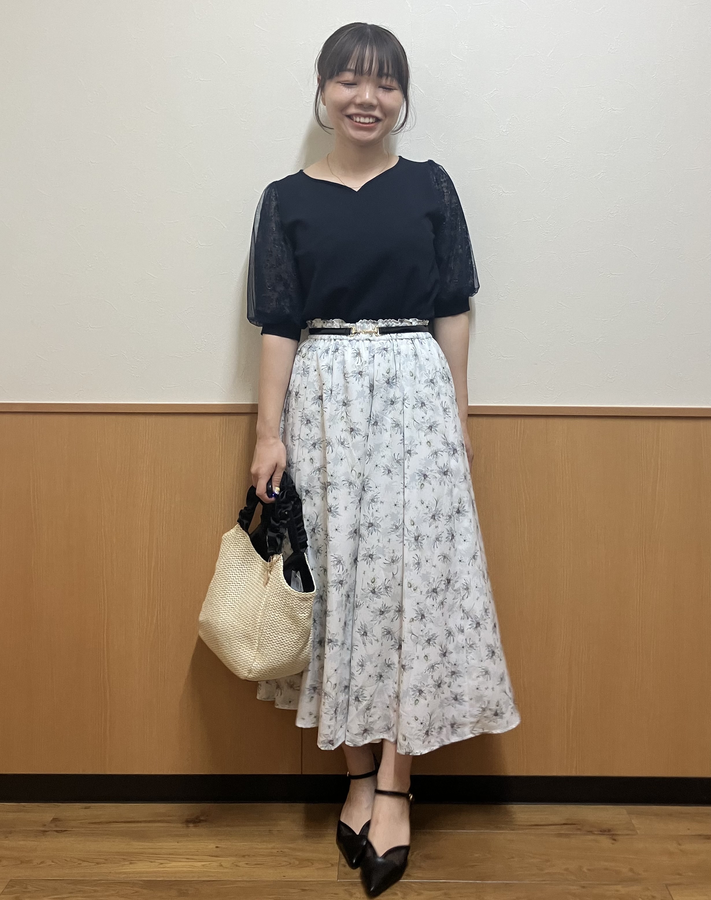 MAYUKIさんの「index｜【UVケア】レーススリーブハートネックニット《洗濯機OK／抗ピル／XS～LL》」を使ったコーディネート