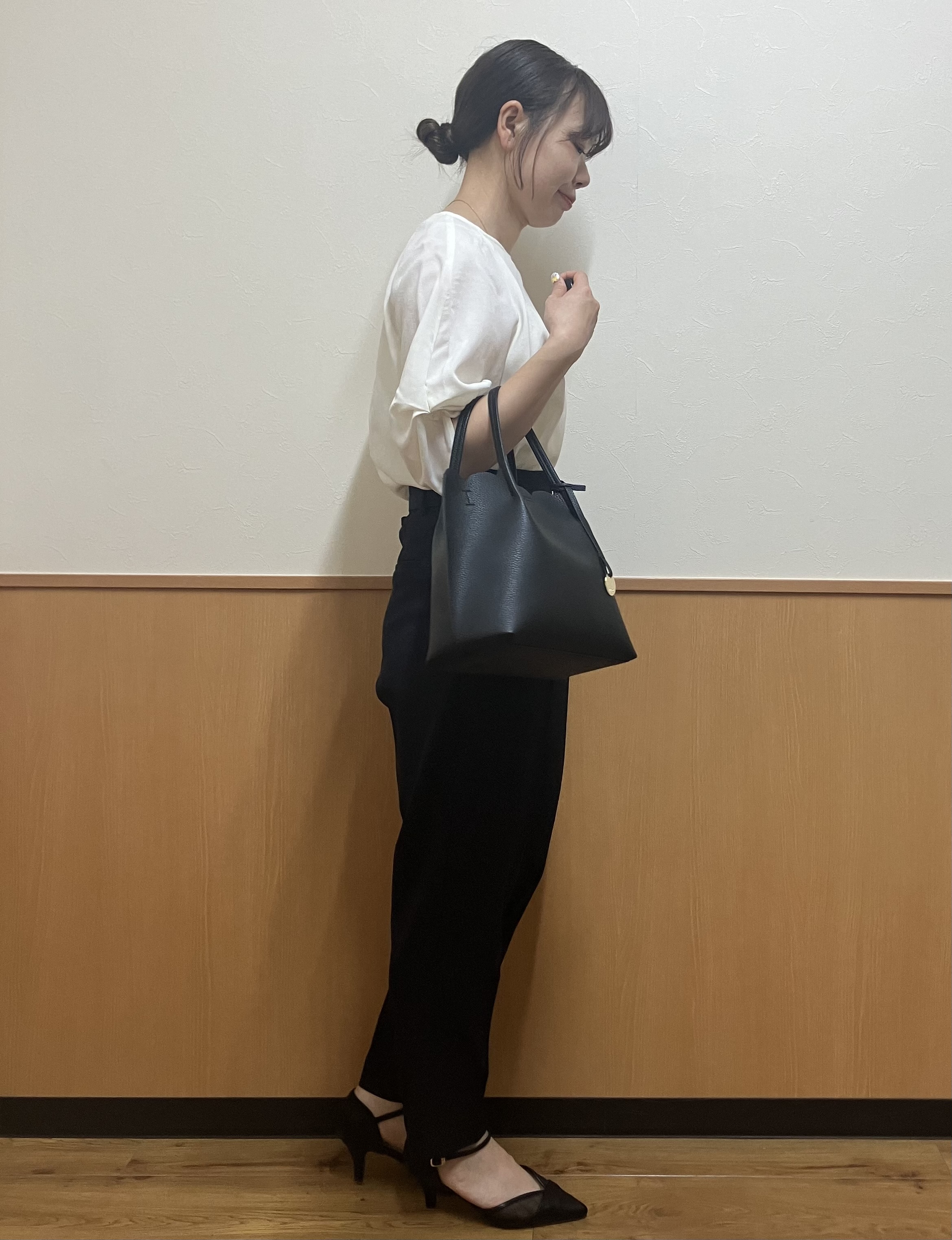 MAYUKIさんの「index｜【接触冷感／吸水速乾】リネンライク タックスリーブブラウス《セットアップ対応／洗濯機OK》」を使ったコーディネート