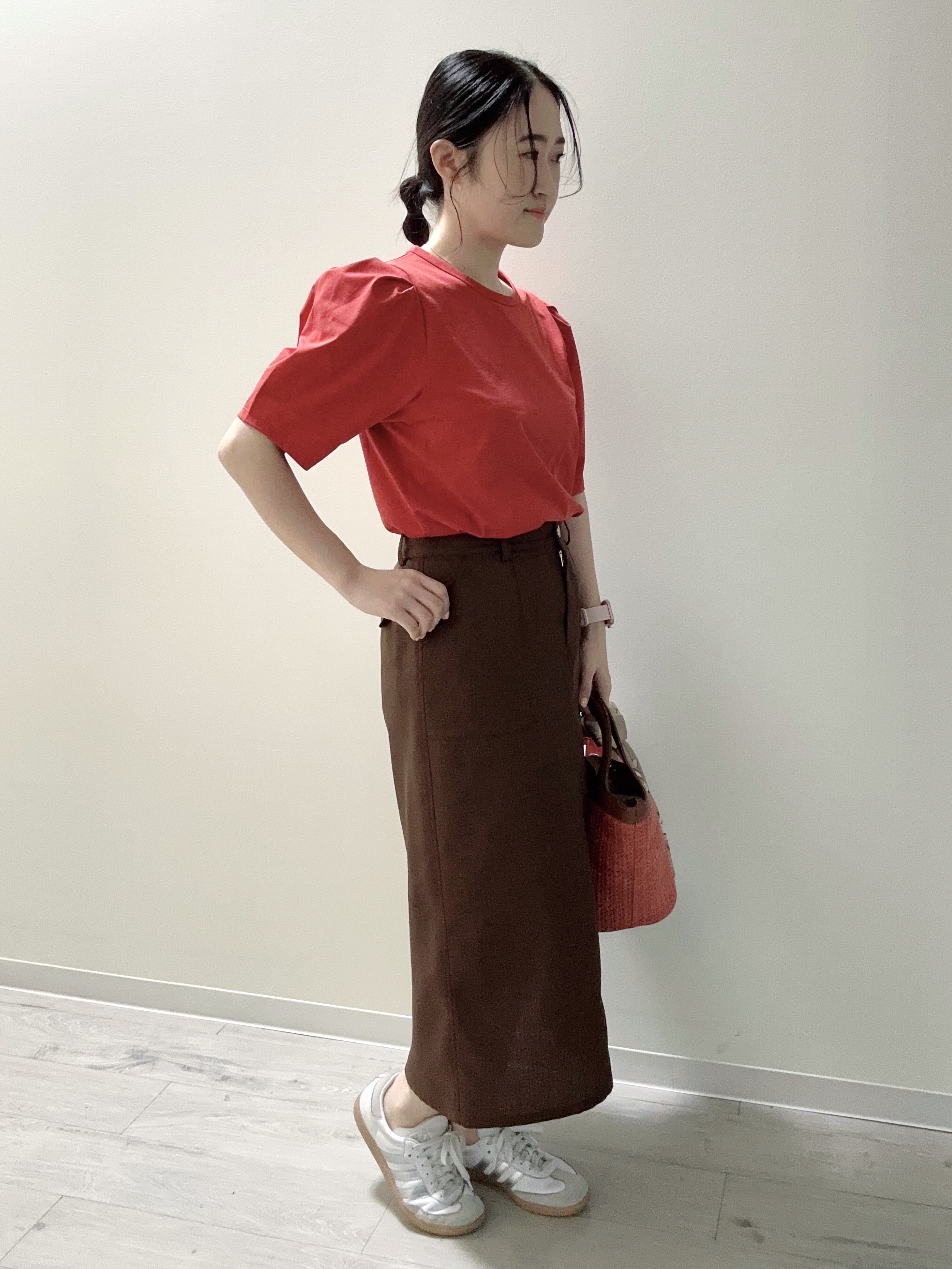 末廣美智子さんの「Reflect｜【UVカット／接触冷感／吸水速乾】デザインスリーブプルオーバー」を使ったコーディネート