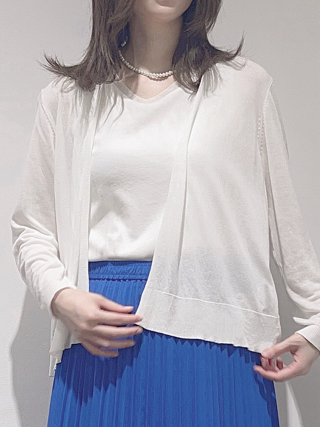 HITOMIさんの「grove｜高評価！【接触冷感／UVカットetc】ベーシックショートカーディガン」を使ったコーディネート