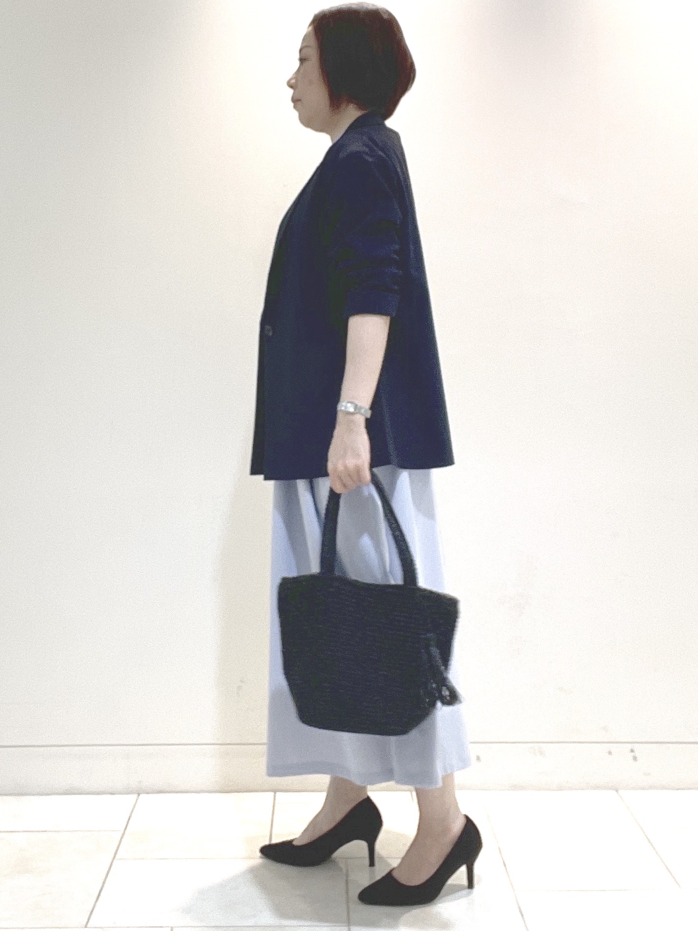 フミさんの「Reflect｜【SS-4Lサイズ／接触冷感／シワになりにくい】リラクシーテーラードジャケット」を使ったコーディネート