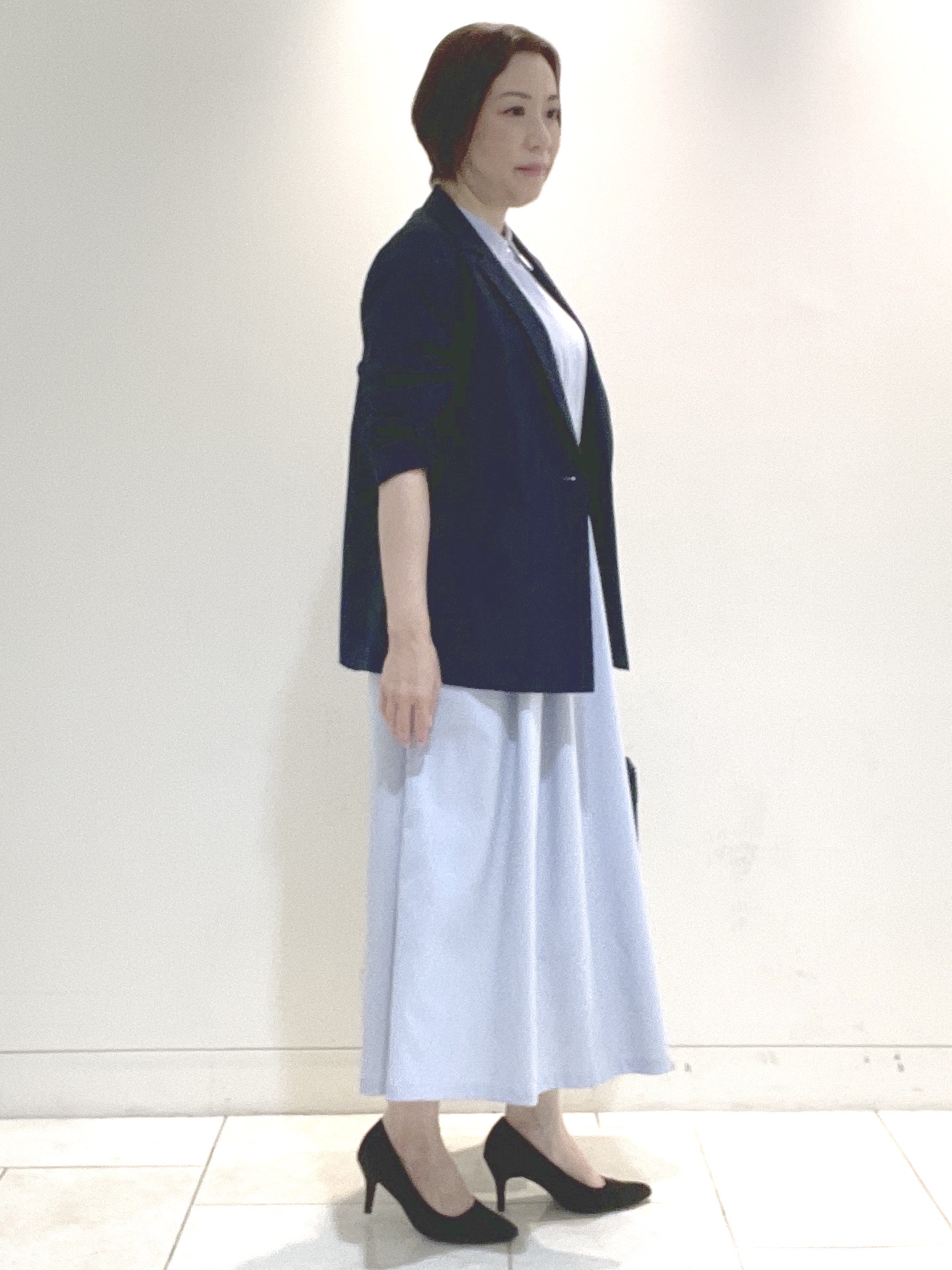 フミさんの「Reflect｜【SS-4Lサイズ／接触冷感／シワになりにくい】リラクシーテーラードジャケット」を使ったコーディネート