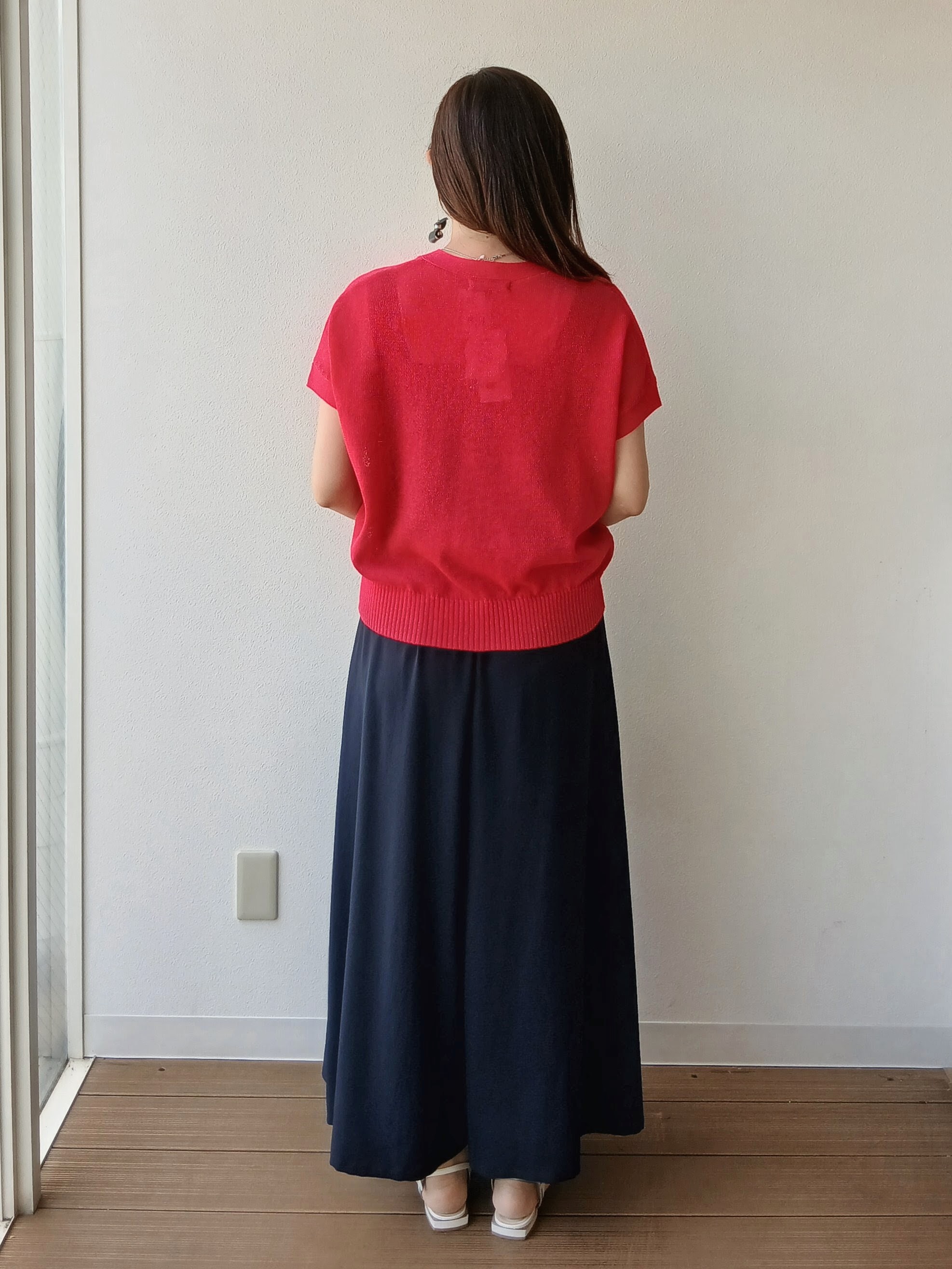 なみきさんの「UNTITLED｜【洗える/清涼感】ドライタッチスリーブレスカーディガン」を使ったコーディネート