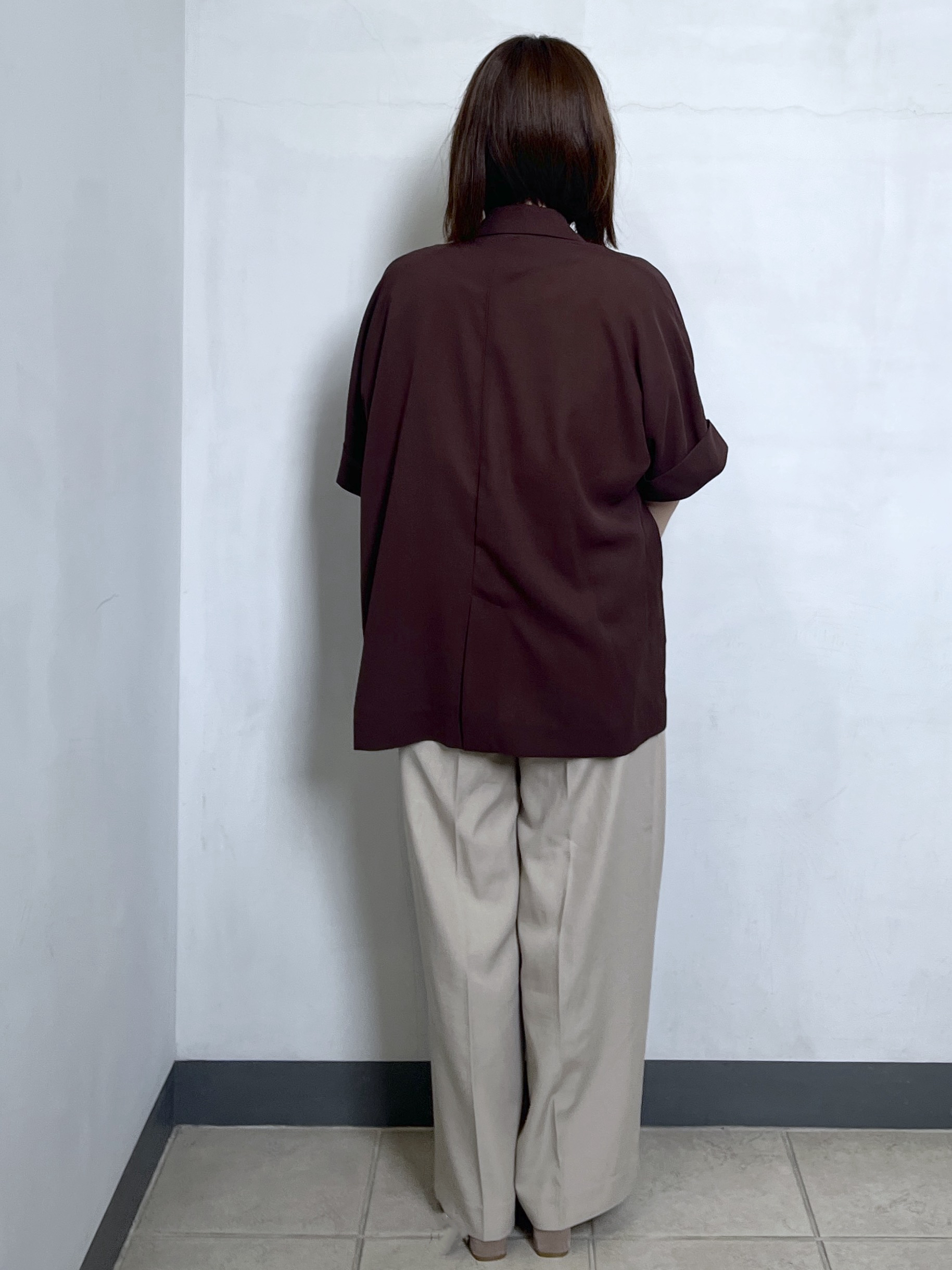 mikiさんの「OPAQUE.CLIP｜【接触冷感／吸水速乾／防シワ】リネンライクテーラードジャケット《洗濯機OK》」を使ったコーディネート