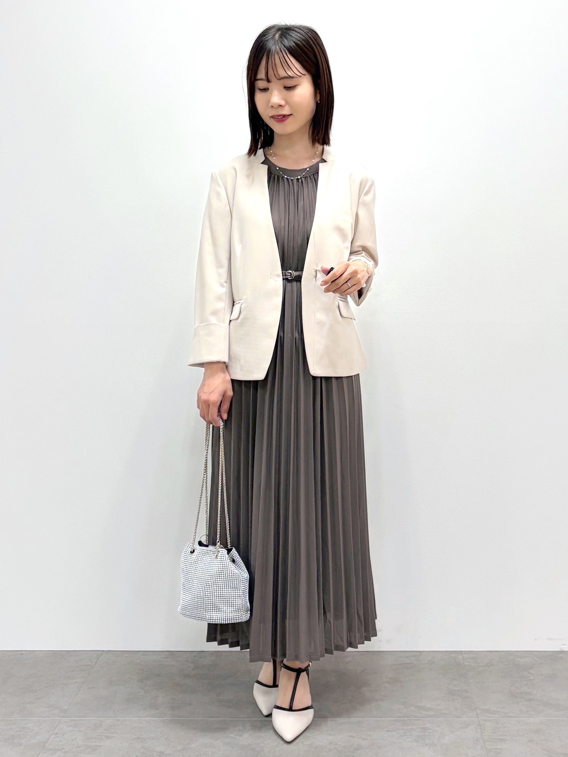 kozuさんの「index｜【接触冷感／吸水速乾】ノーカラージャケット／セットアップ対応可《洗える／防シワ／ストレッチ》」を使ったコーディネート