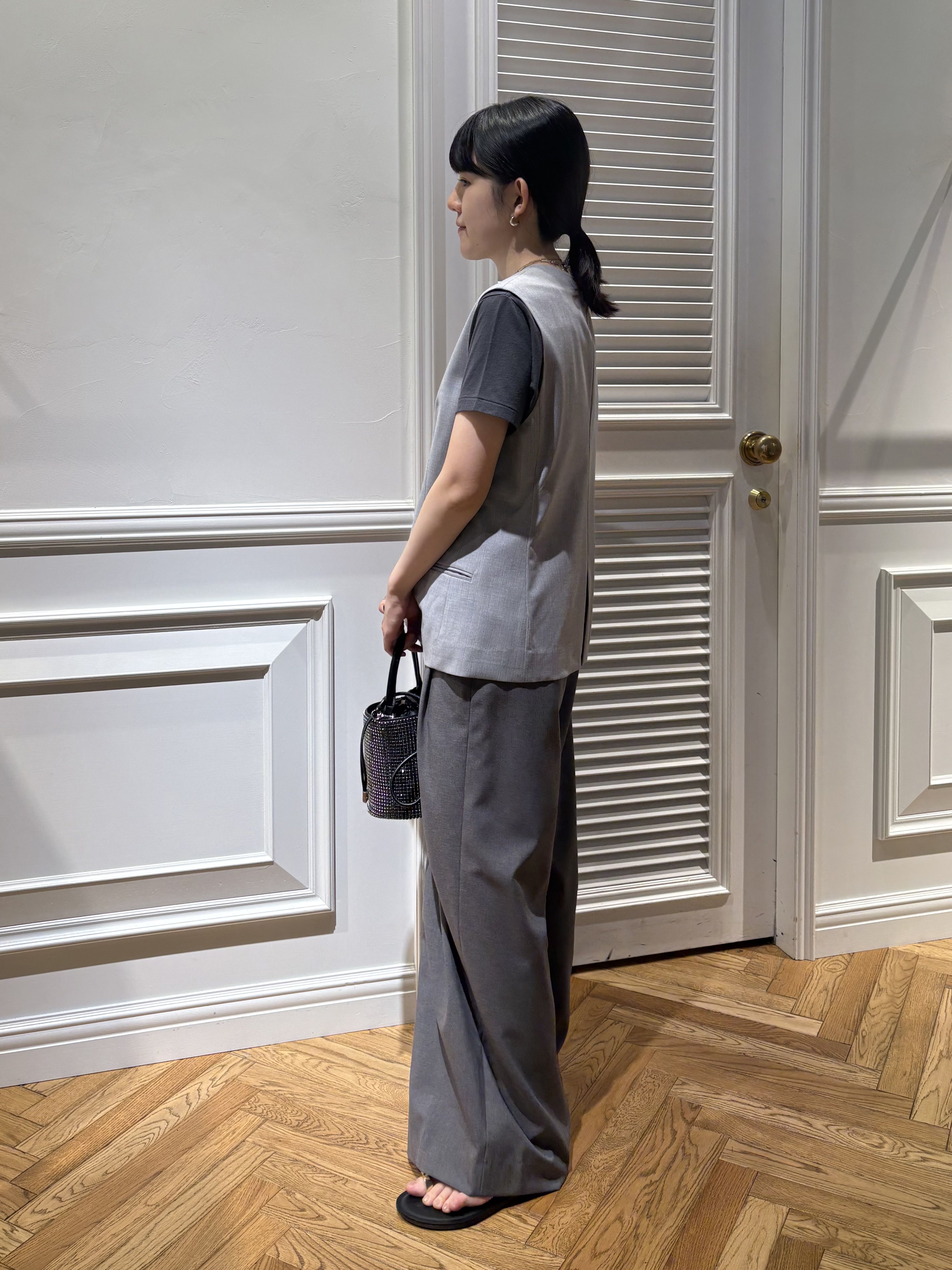 cocoさんの「DRESSTERIOR｜【接触冷感】イージーケアー クールタッチ ワイドパンツ」を使ったコーディネート