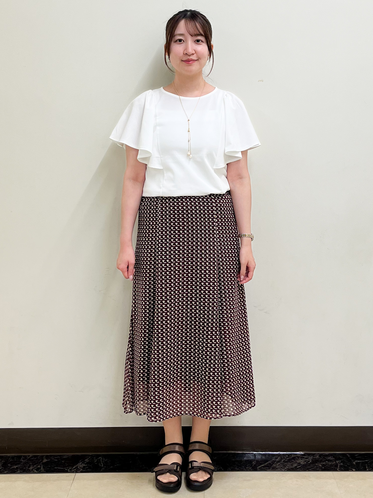 mikikoさんの「Reflect｜【UVカット／接触冷感／吸水速乾】フレアスリーブトップス」を使ったコーディネート