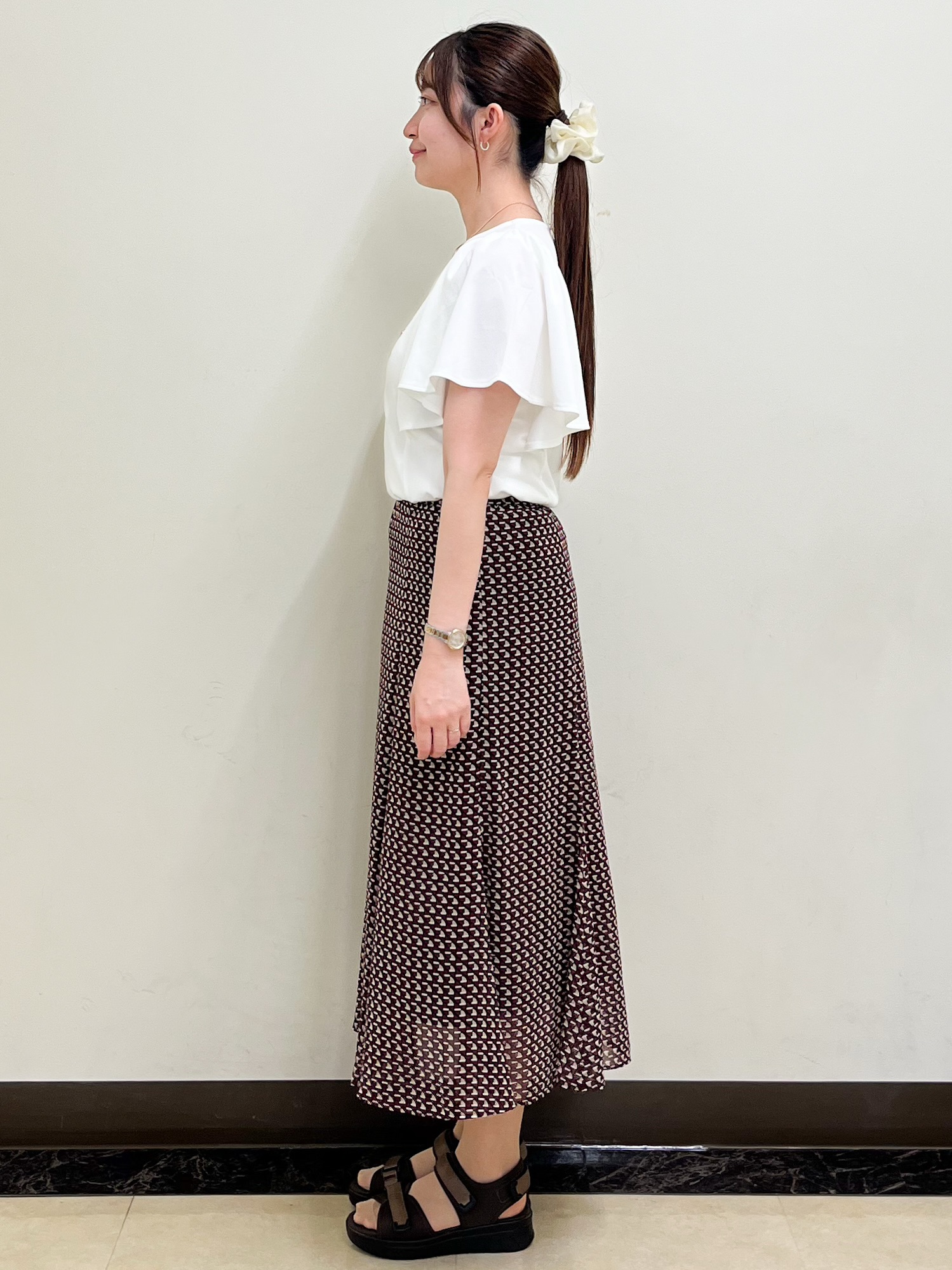 mikikoさんの「Reflect｜【UVカット／接触冷感／吸水速乾】フレアスリーブトップス」を使ったコーディネート