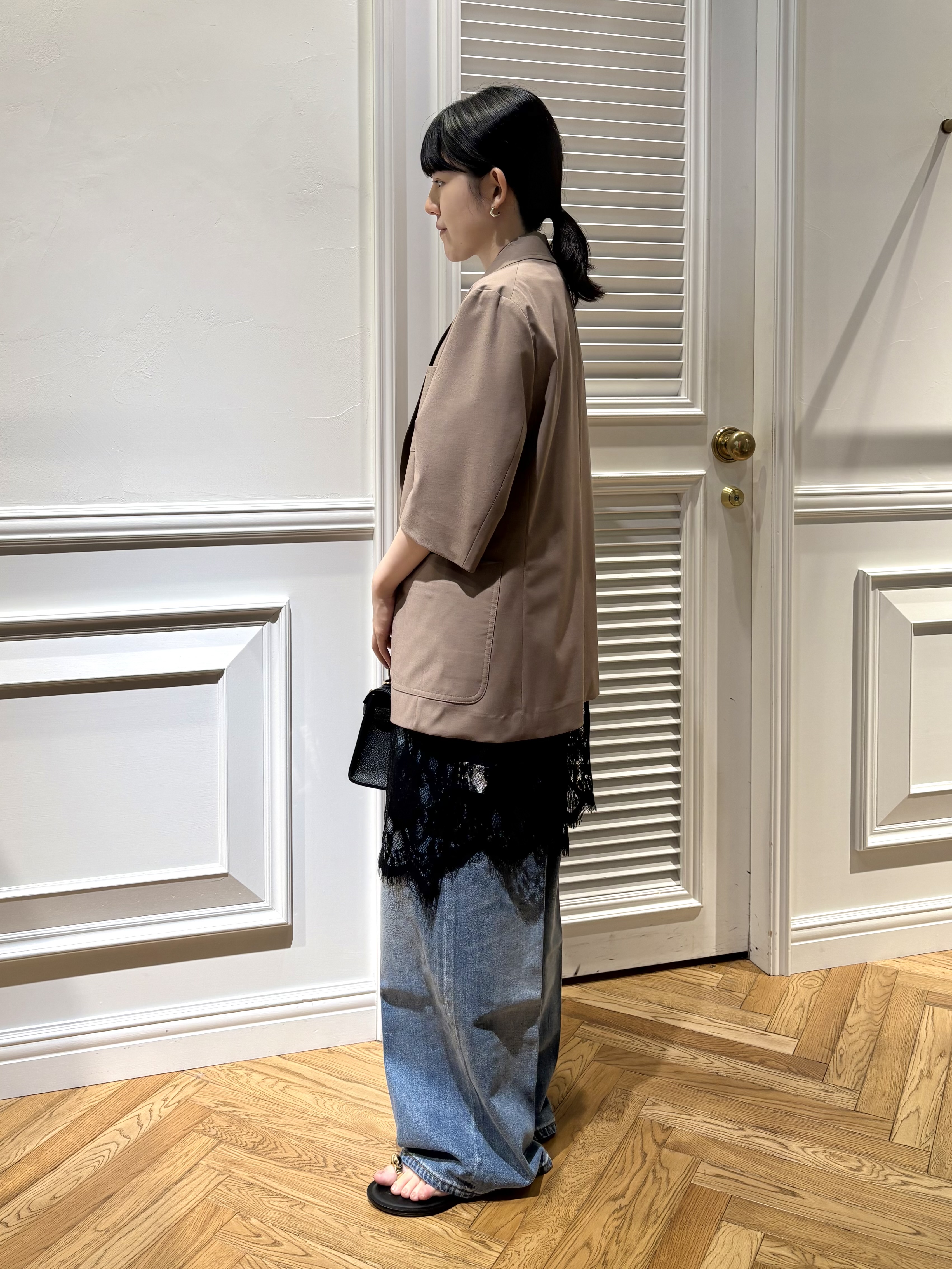 cocoさんの「DRESSTERIOR｜【接触冷感/セットアップ可】 2WAYストレッチスリークオータージャケット」を使ったコーディネート