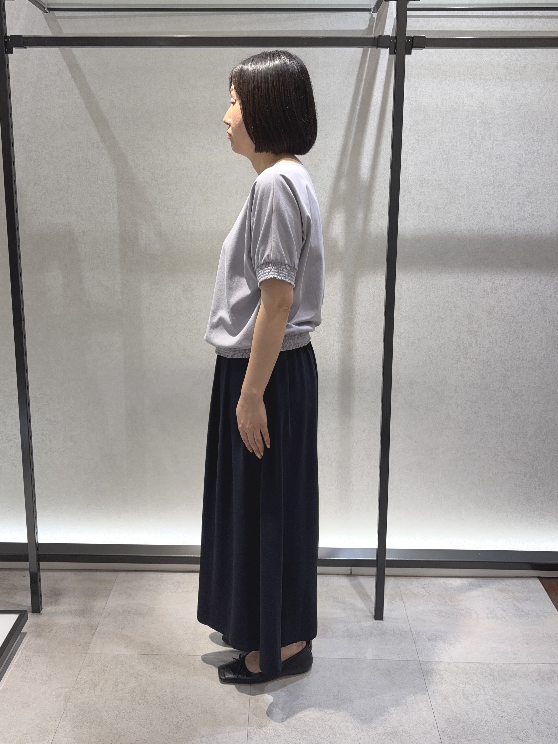 わたなべさんの「UNTITLED｜【接触冷感/汗染み防止/吸水速乾/UVカット】シャーリングプルオーバー」を使ったコーディネート