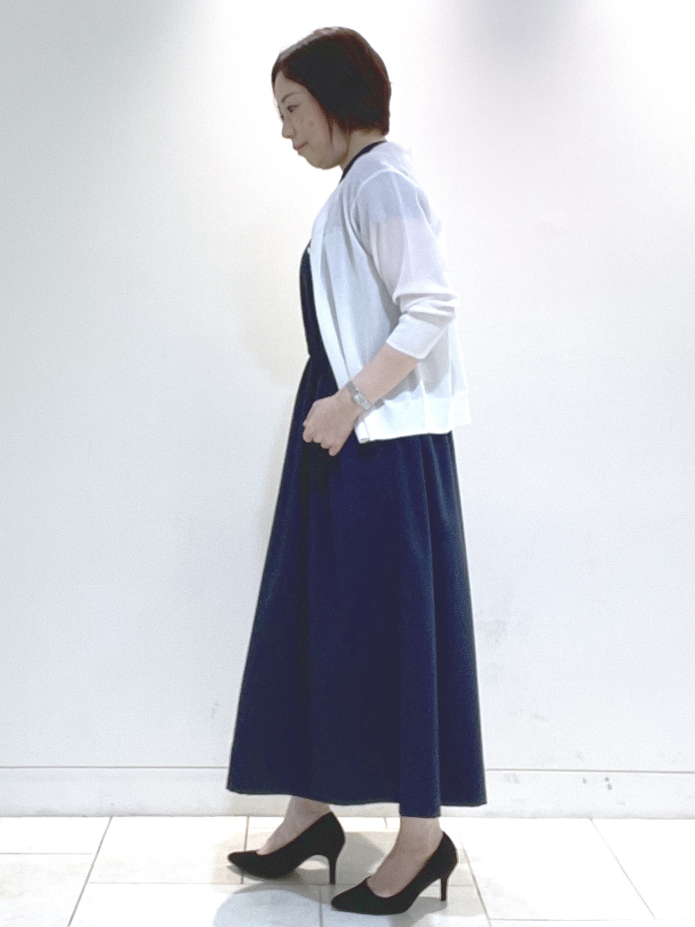 フミさんの「Reflect｜Vネックニットカーディガン」を使ったコーディネート