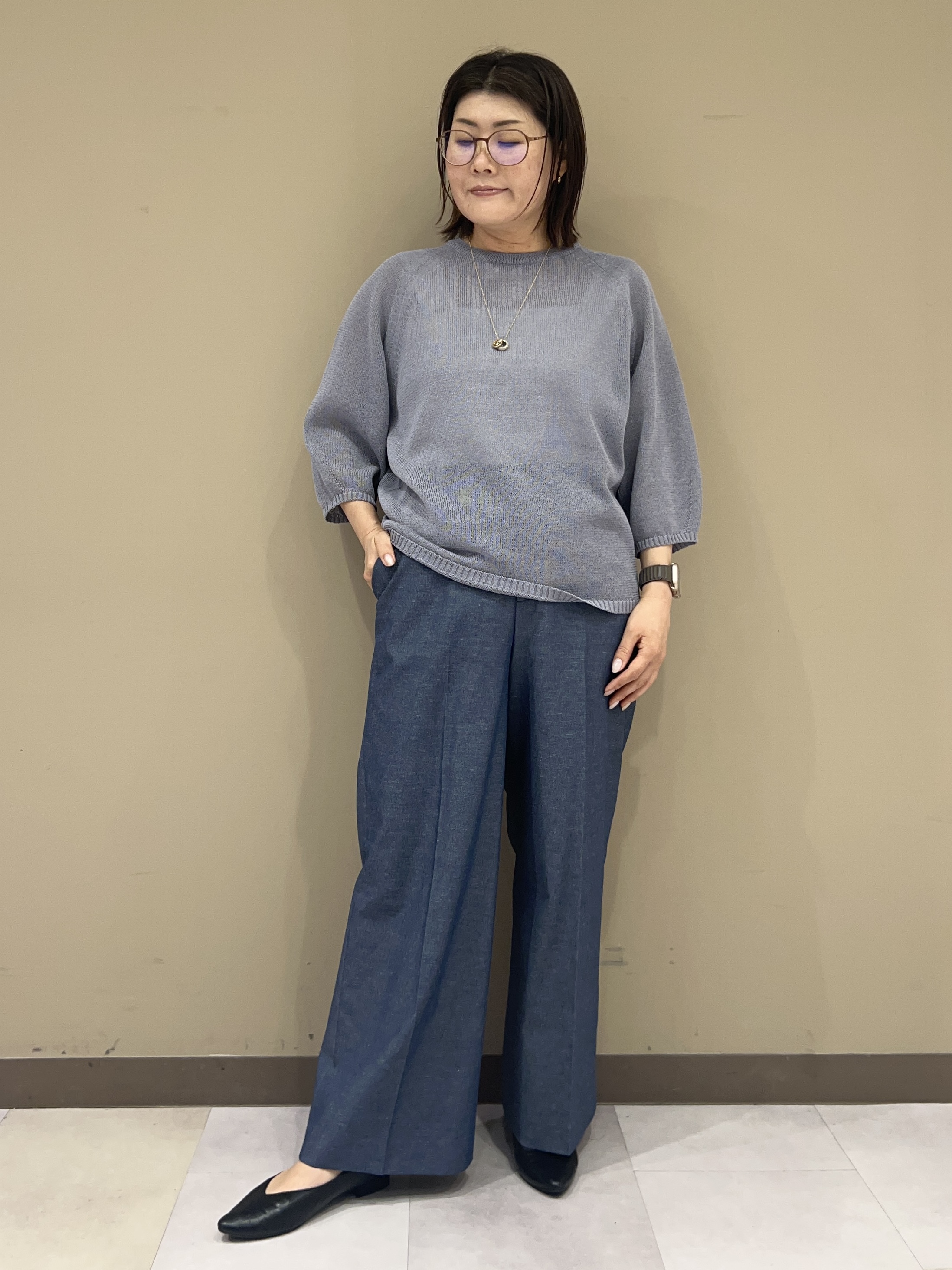 fukuさんの「UNTITLED｜【洗える/ゆったり】クルーネックドライニット」を使ったコーディネート